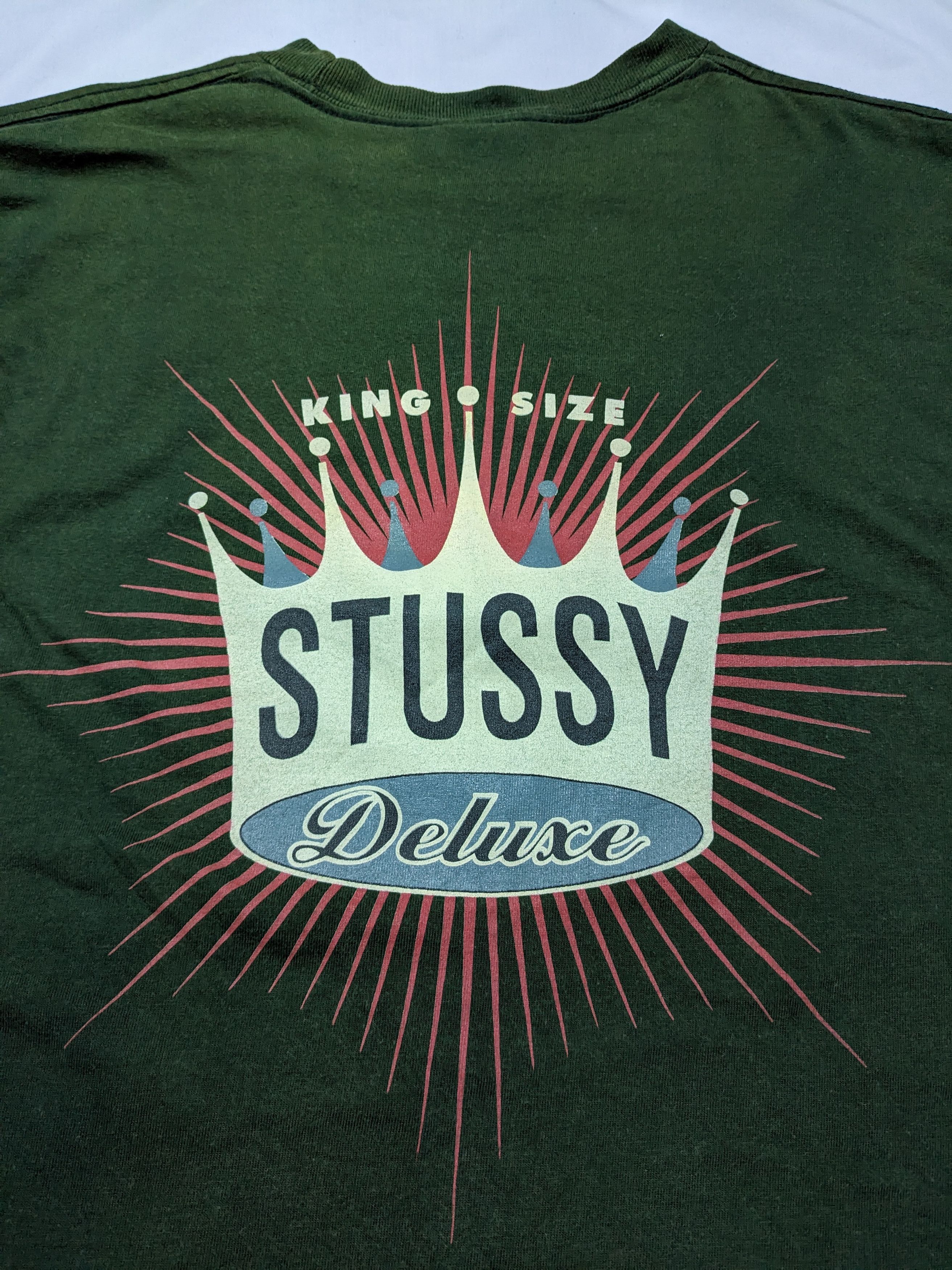RARE Vintage 90s Stussy Deluxe Crown Center Logo Tee - 6