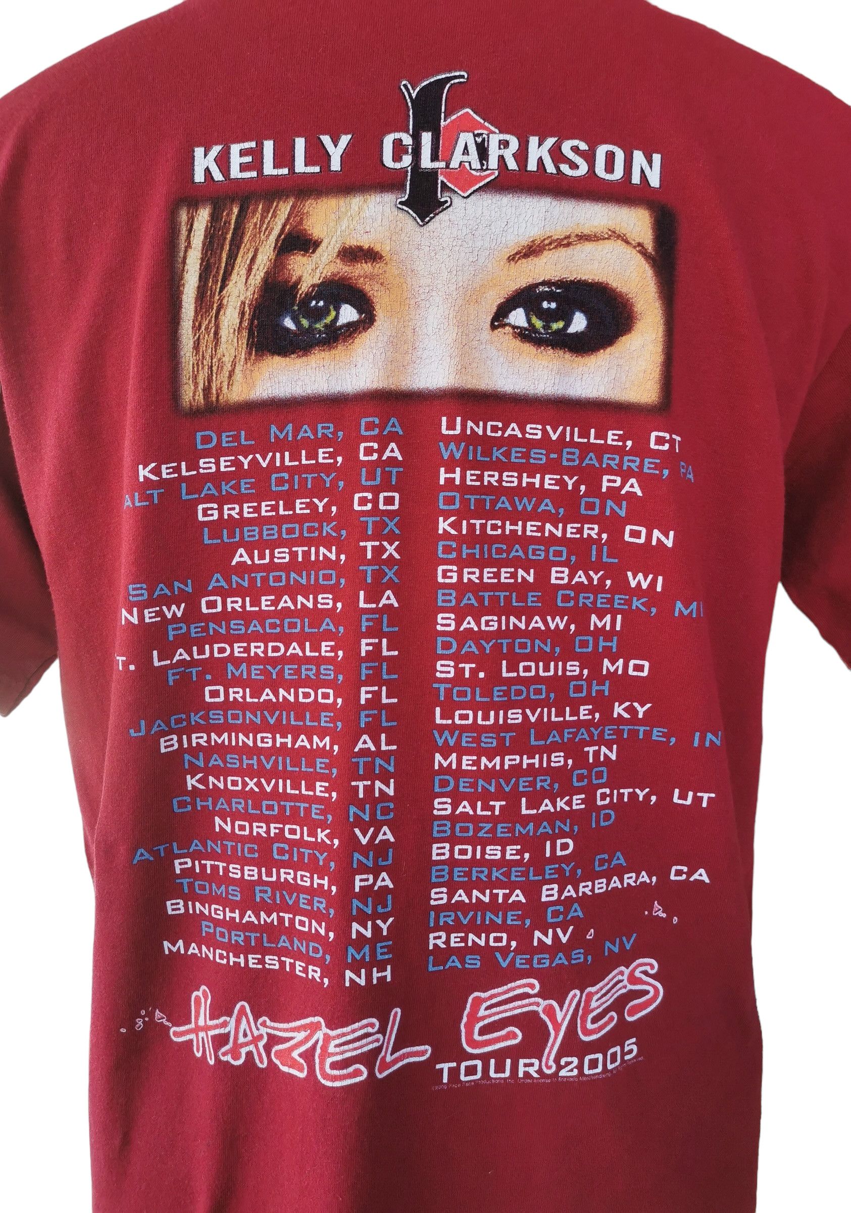 Vintage Kelly Clarkson Artist Singer Hazel Eyes Tour Shirt - 3