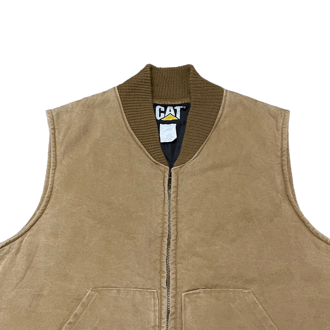 Vintage 80's Caterpillar Cat Duck Chore Vest - 2