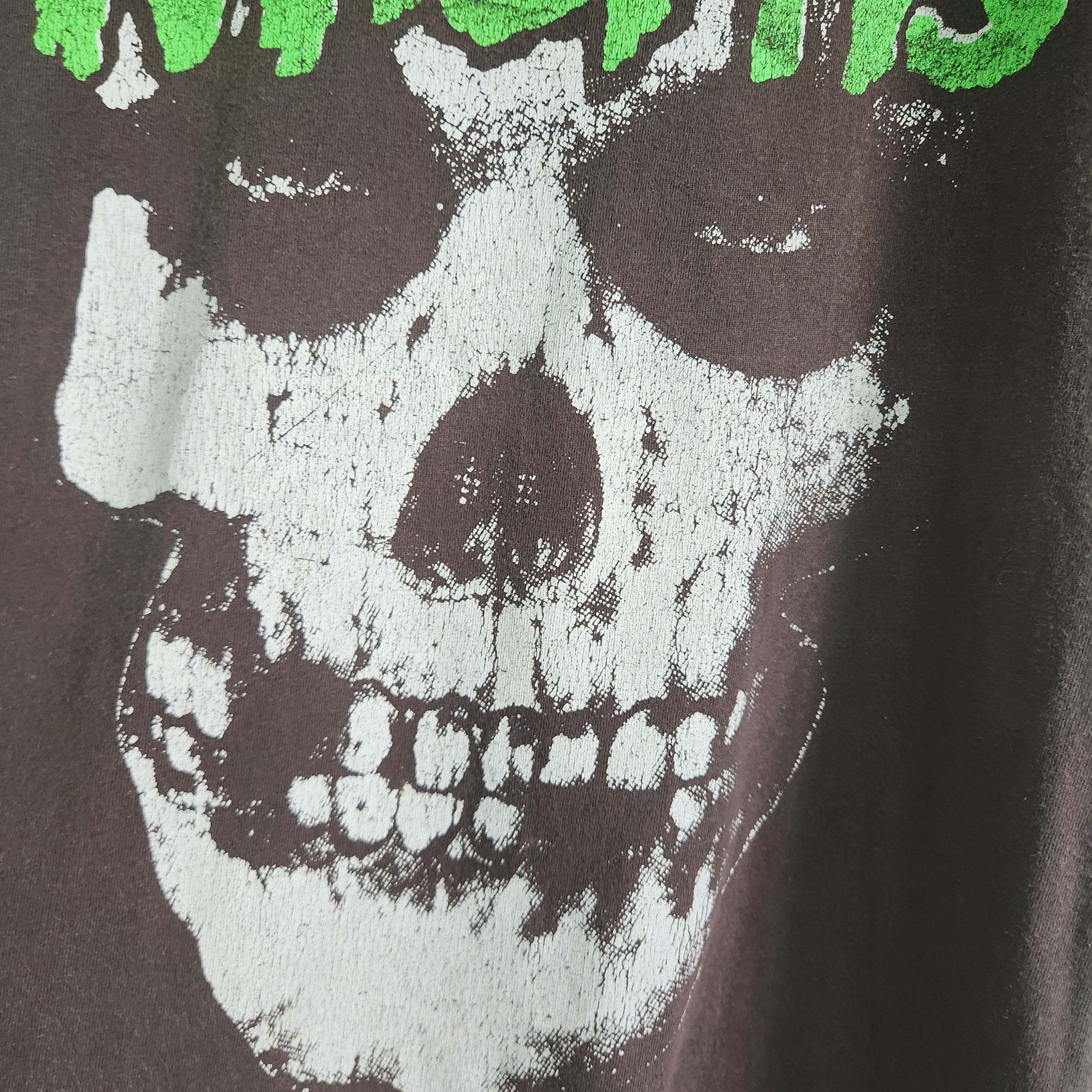 Misfits Green Skull Big Printed - 12