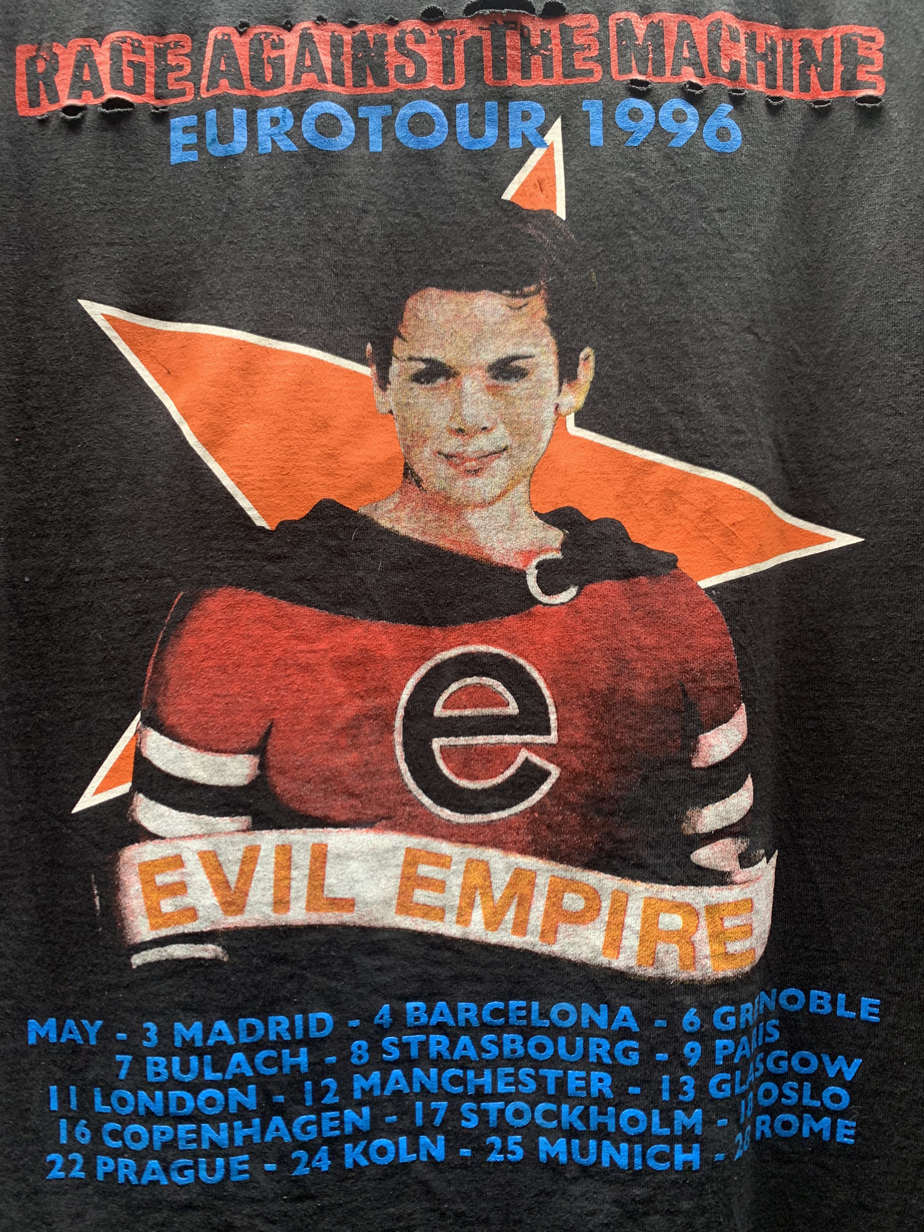 Rare Vintage 1996 Rage Against The Machine "Evil Empire" Eurotour T-Shirt - 6