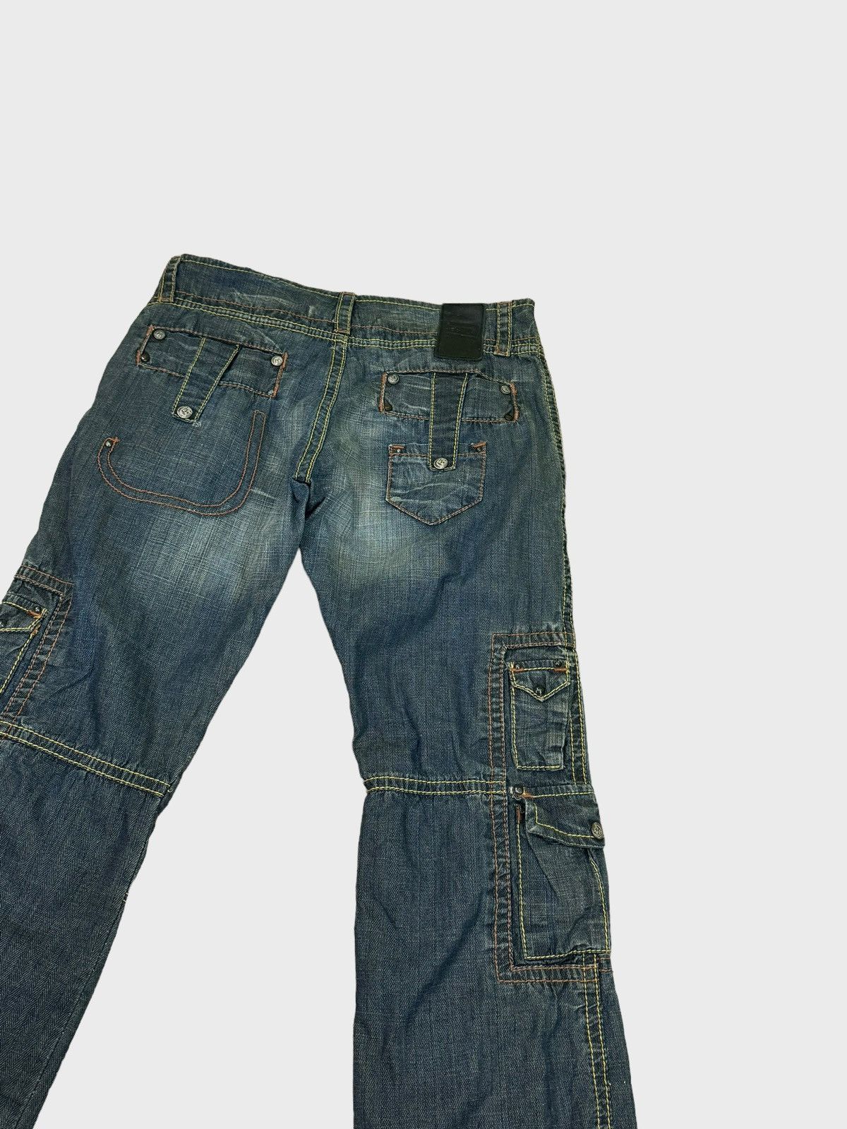 Japanese Brand - EVOLUTION CARGO MULTIPOCKET DISTRESSED DENIM - 11