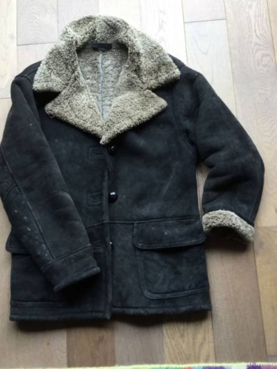 Vintage - Real Sheepskin Shearling Jacket Lambskin Coat - 1