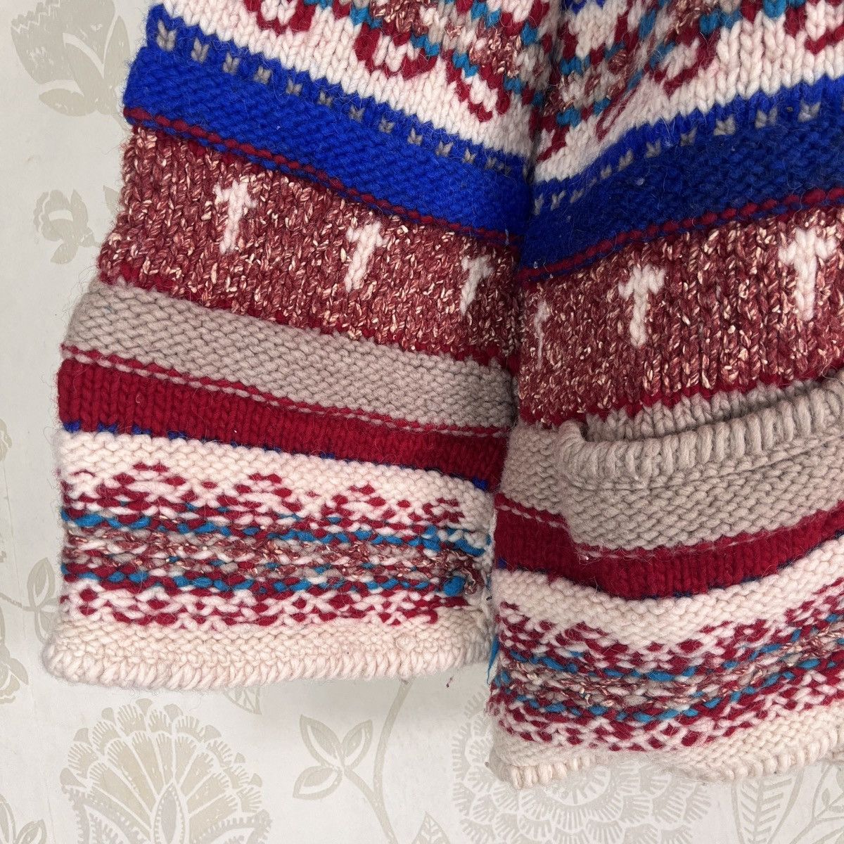 Vintage - Handmade Navajo Frantic Sweater Wool Made In Equador - 9