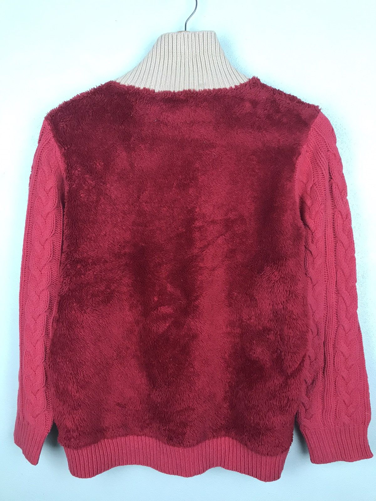 LAST DROP!Uniqlo undercover faux fur cable knit sweater-1519 - 4