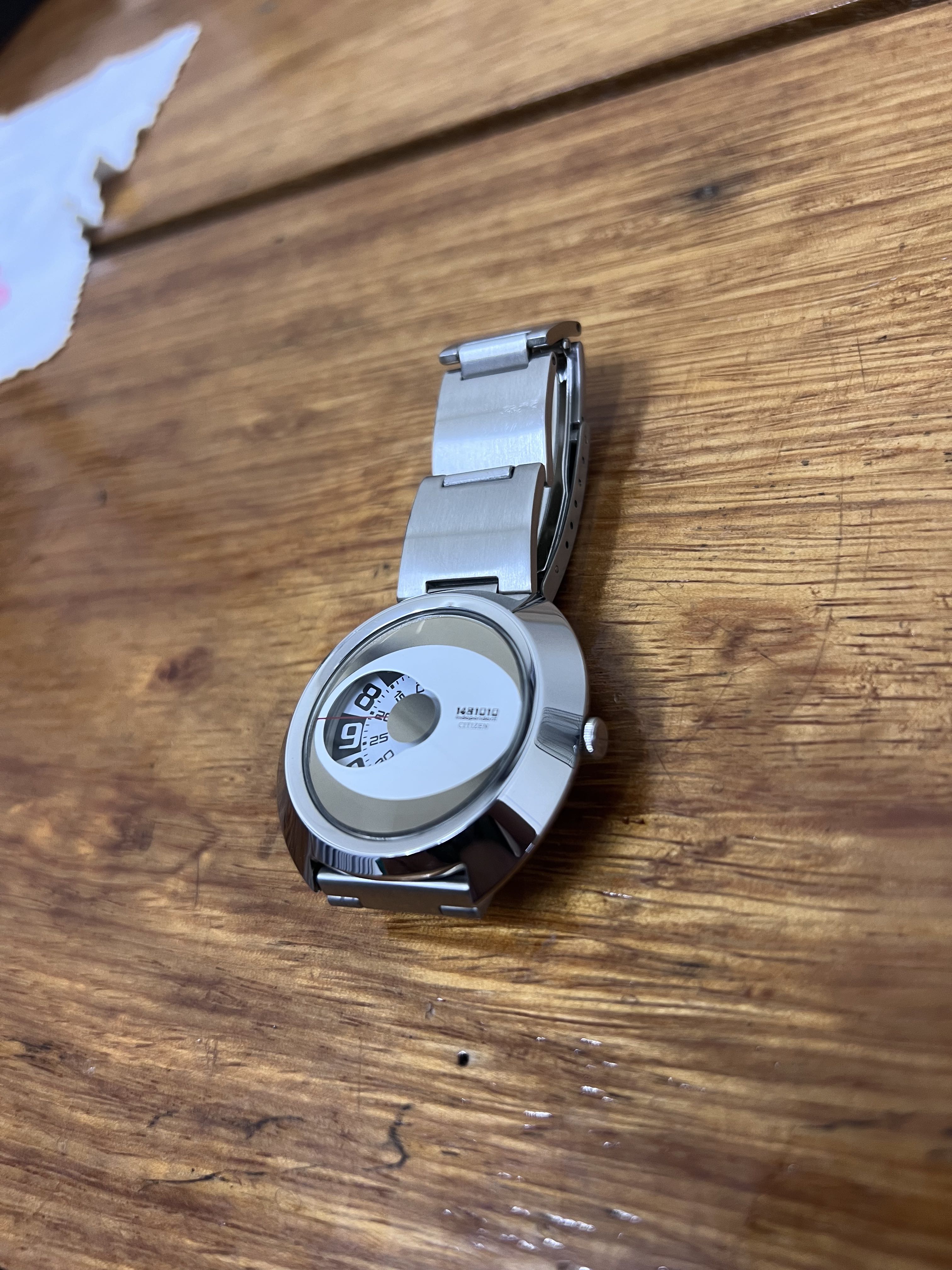 LIMITED EDITION Vintage Citizen Rotating Disk UFO Jumping Hour Watch - 6