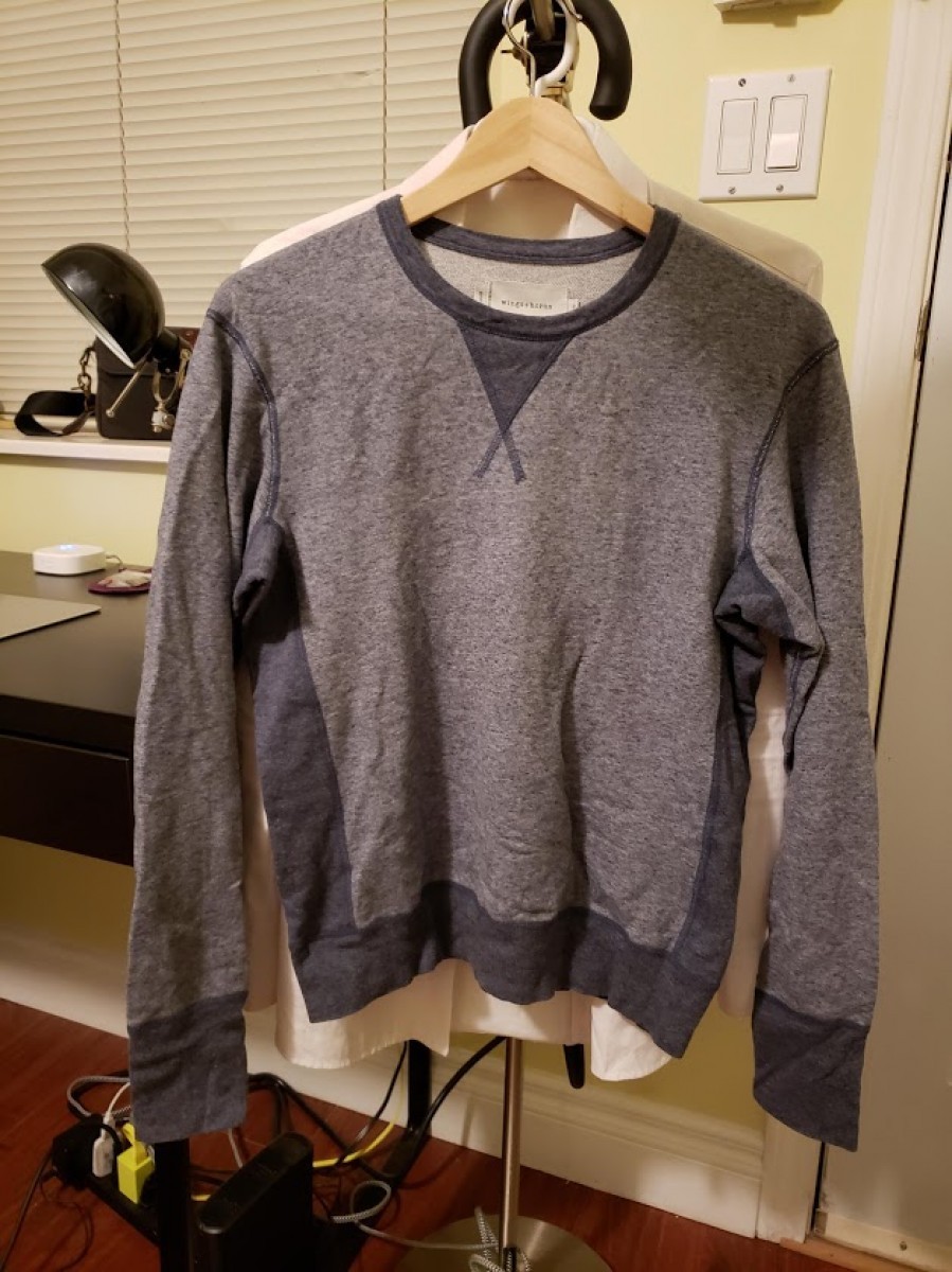 Wings + Horns - Blue Crewneck - S - 1