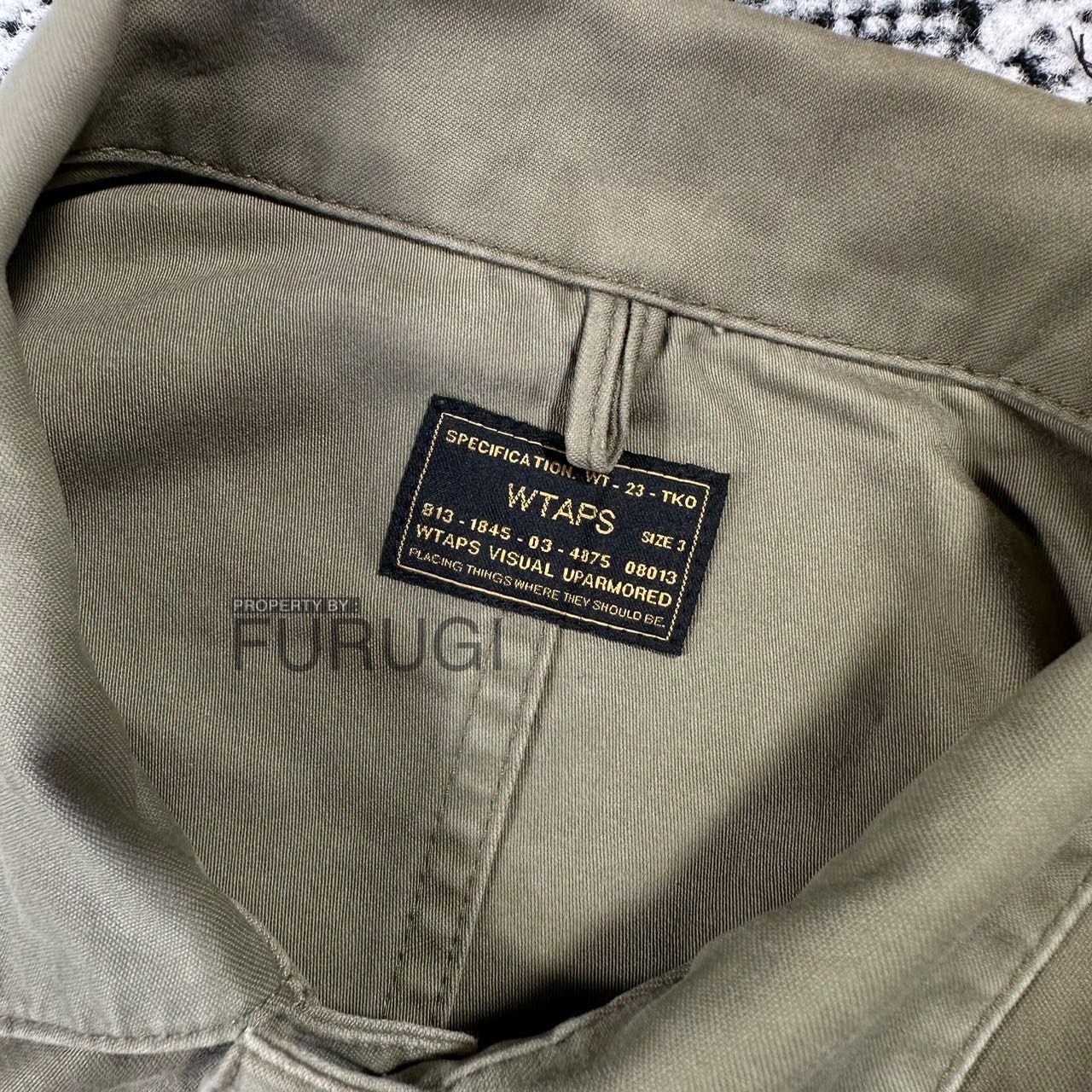 WTAPS BUDS LS　SHIRT. COTTON.SATIN WTAPS BUDS LS Shirt Cotton Satin Olive Size 01 Military