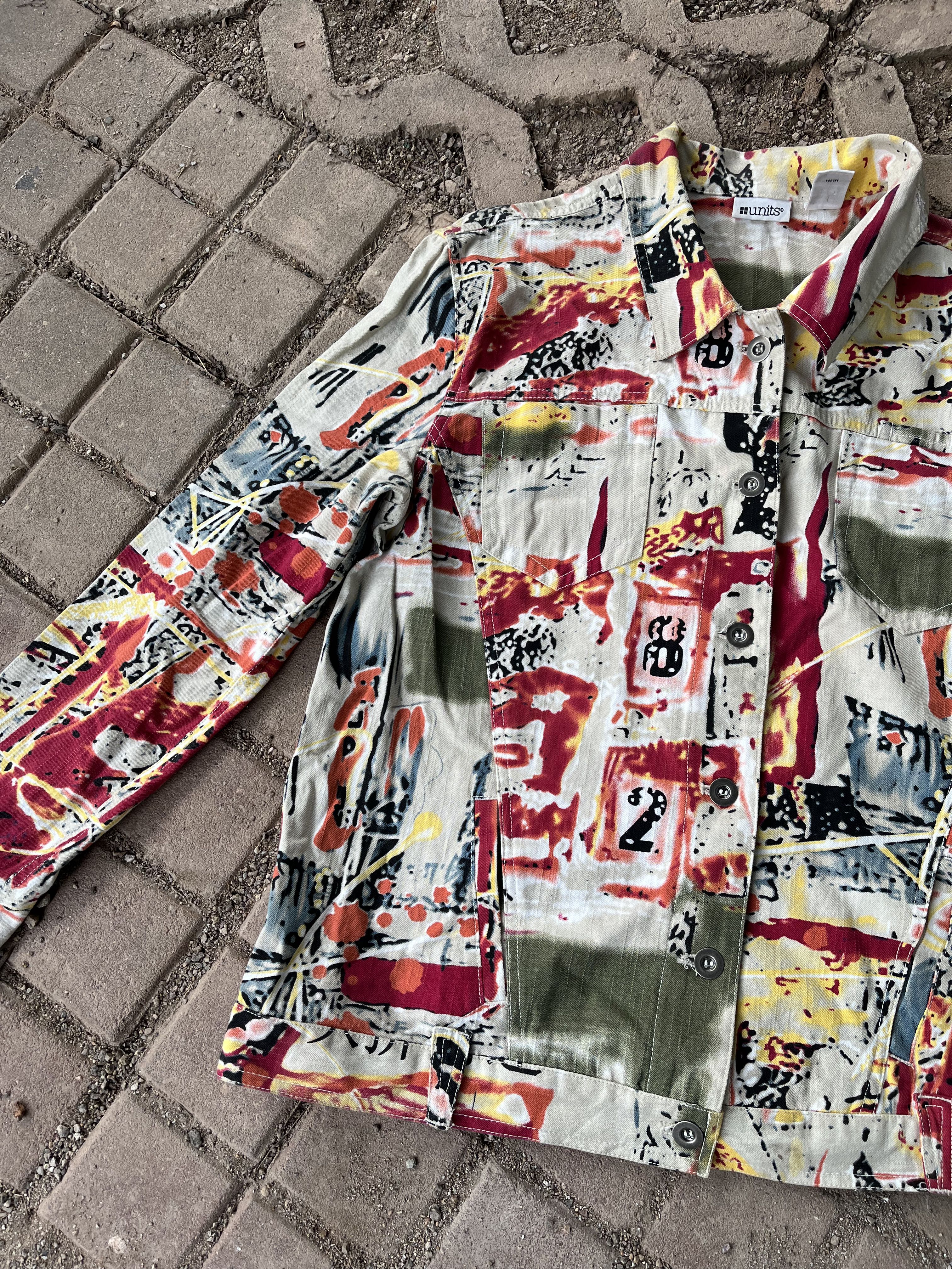 Crazy Abstract Denim Jacket - 8