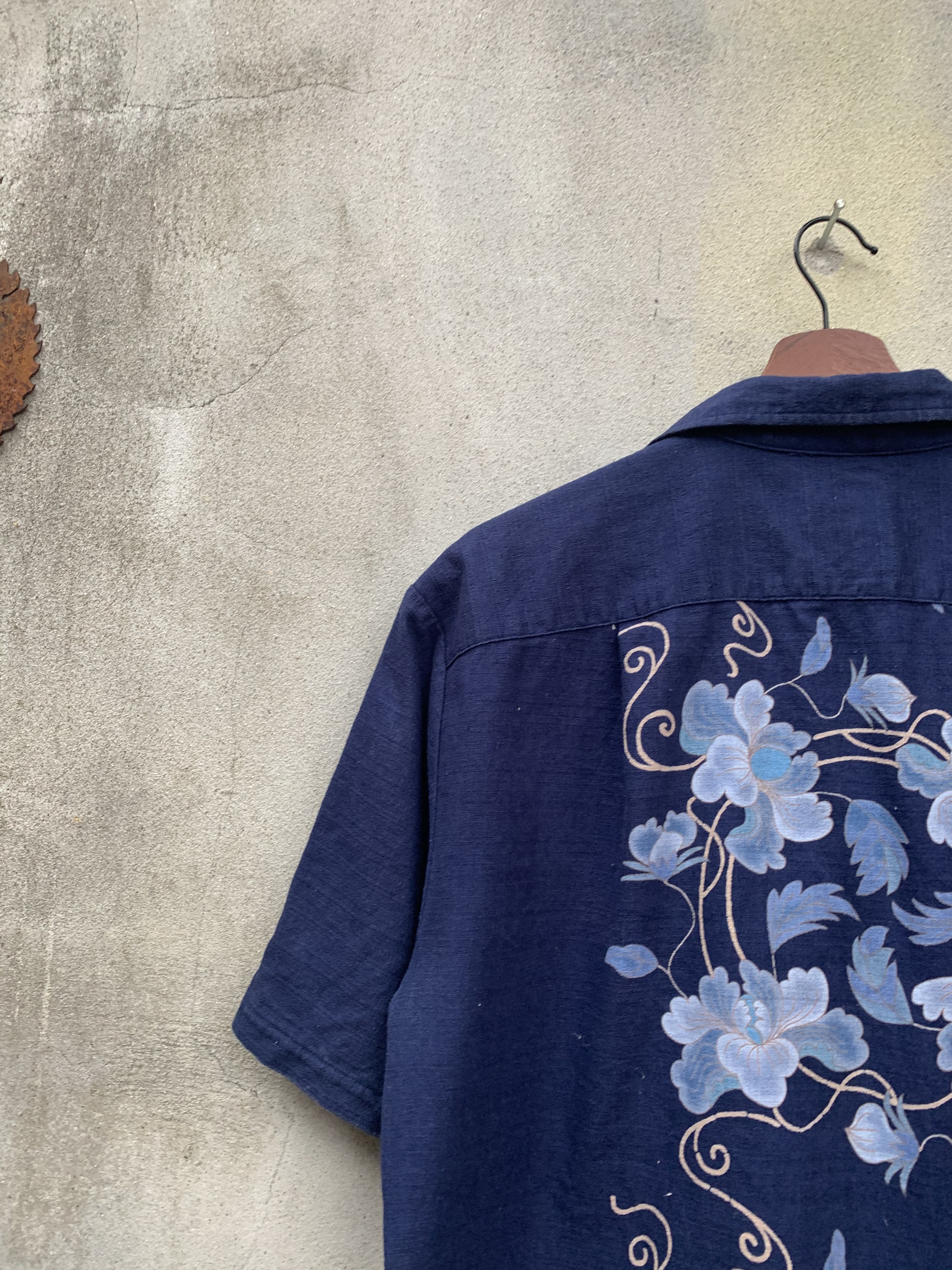Vintage - Vintage Okinawa Floral Motive Button Shirt - 9