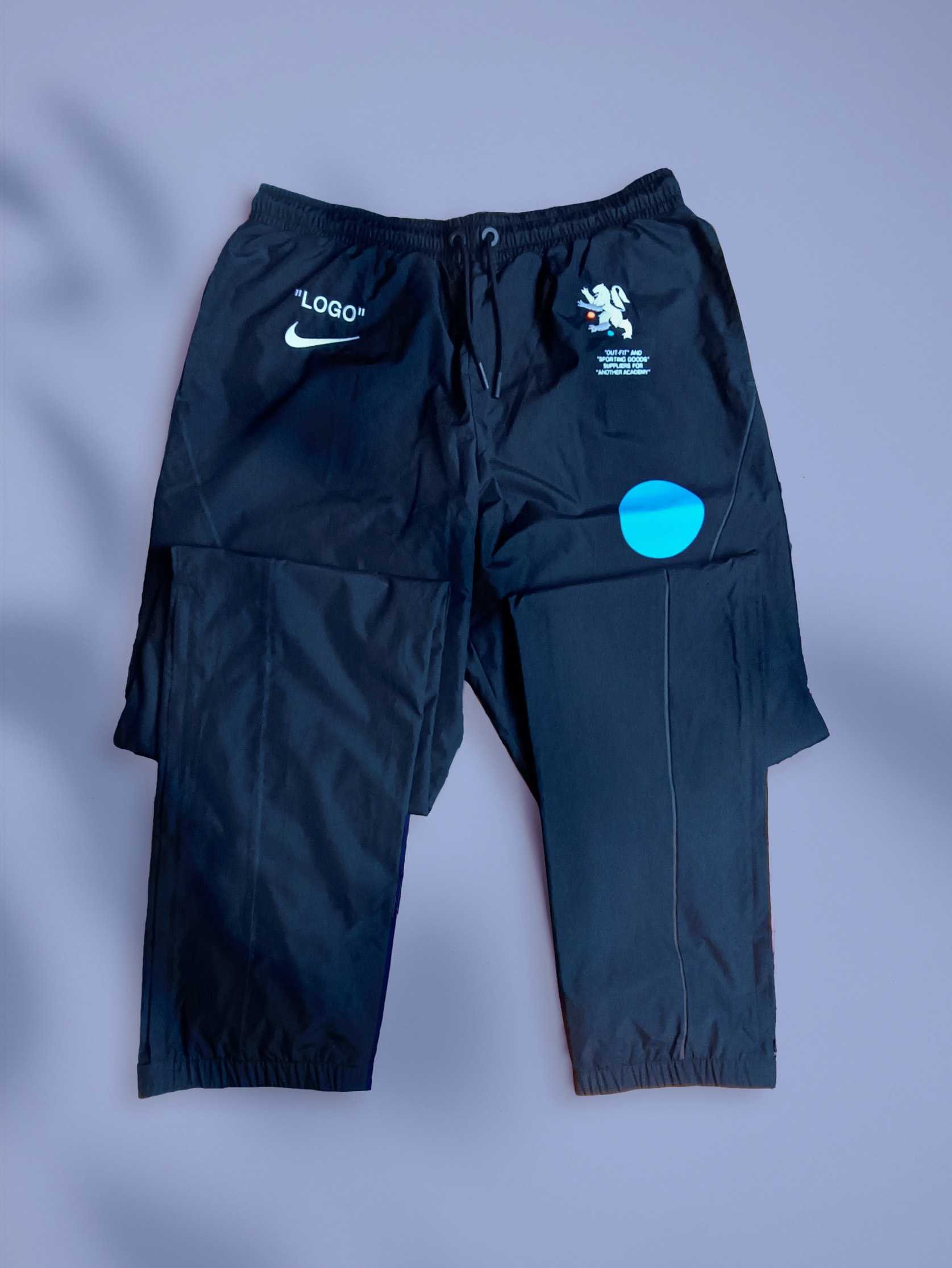 Nike Lab x Off White Track Pants "FOOTBALL, MON AMOUR" SS18 - 1