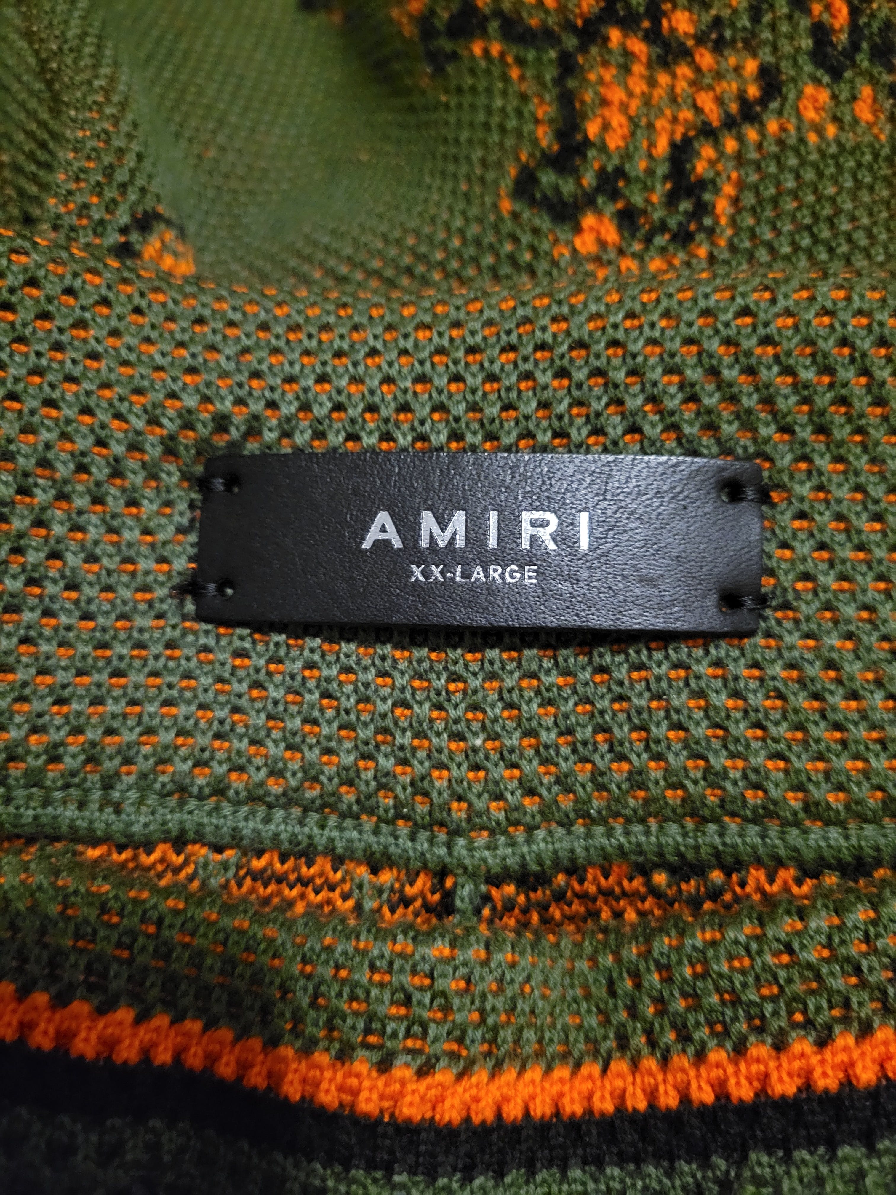 Amiri Bandana Paisley Green Orange Cashmere Joggers XXLG - 7