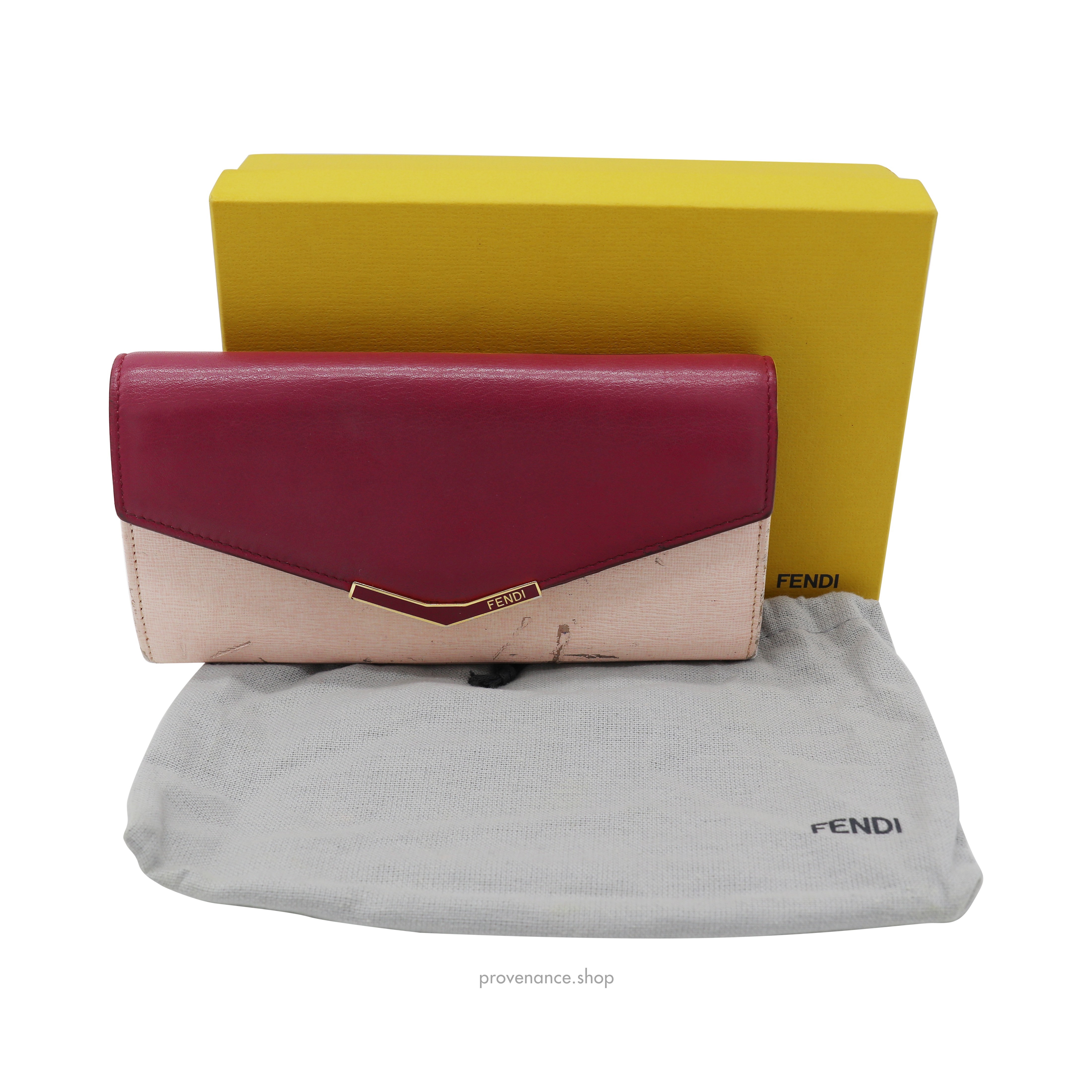 Fendi Long Wallet - Fuchsia Pink Leather - 1