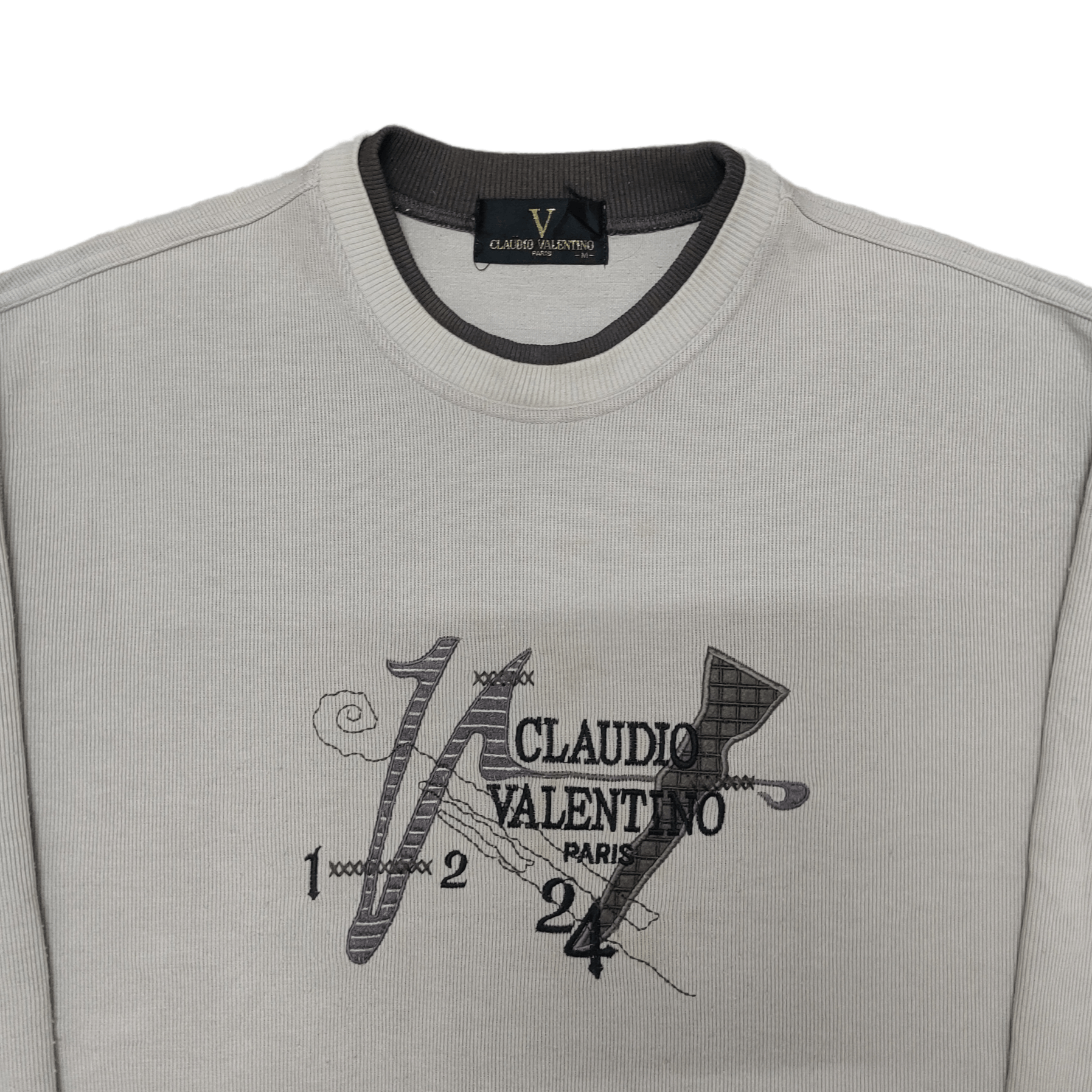 Vintage Caludio Valentino Paris Sweatshirt Embroidery Logo - 2