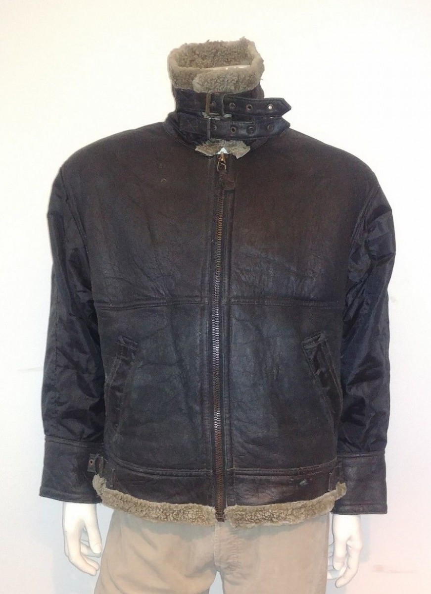 Vintage - RARE B3 Pilot Aviator Flying Sheepskin Shearling Jacket - 1
