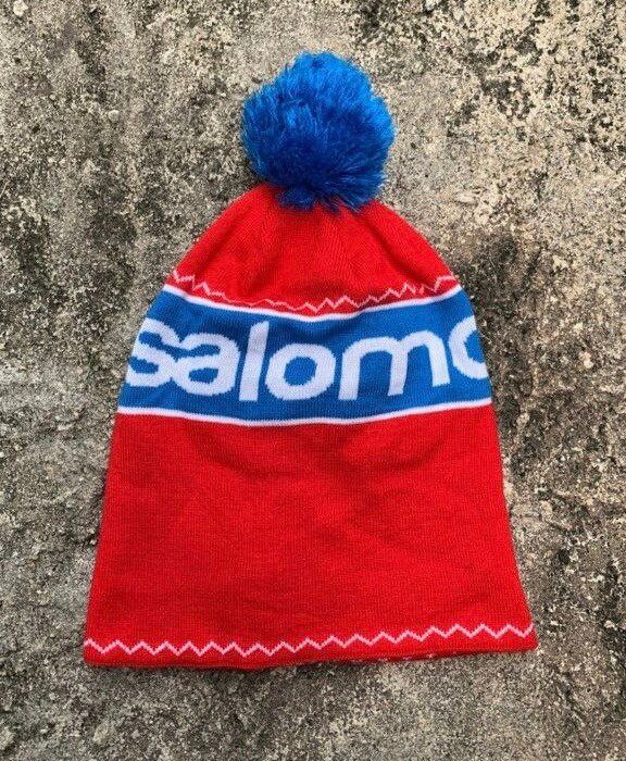 SALOMON SKI WINTER Spellout Embroidery Logo Beanie Hat Hike - 1
