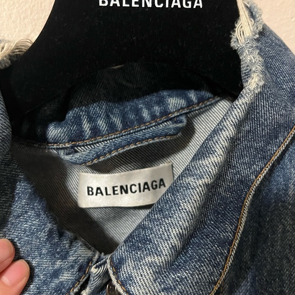 Balenciaga Blue Back Logo Print Denim Jacket 2019 ‘like a man’ - 6