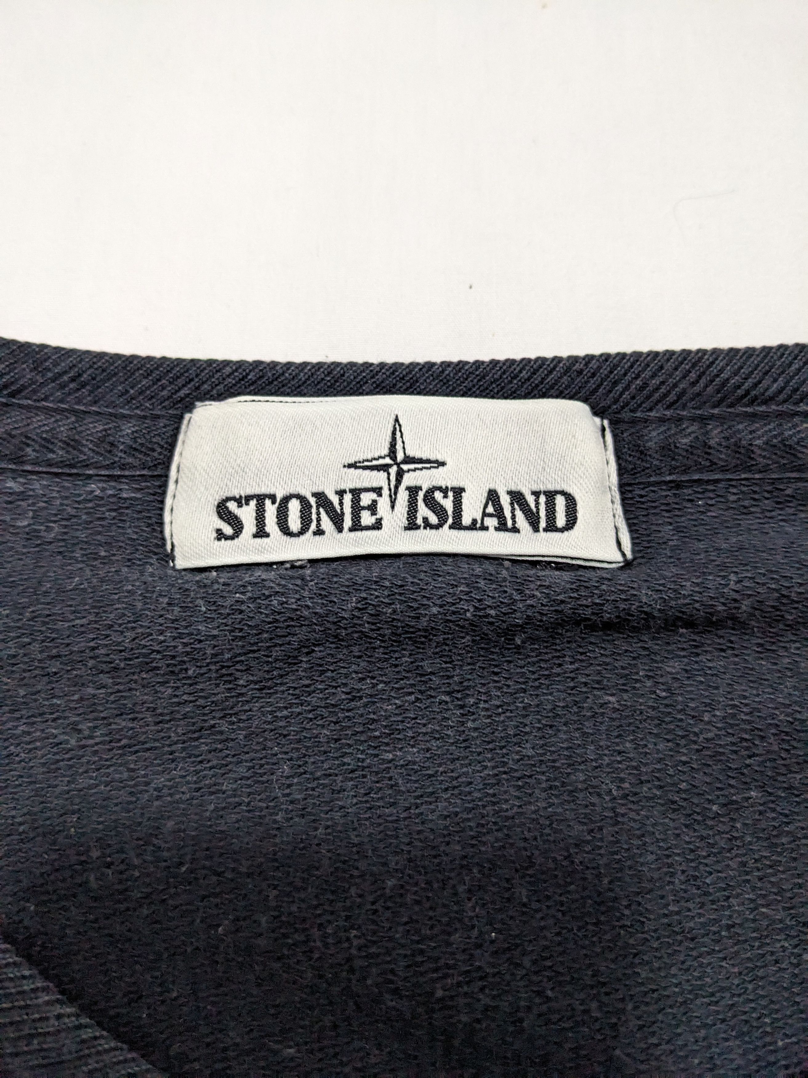 Stone Island Faded Black Sweatshirt Big Logo - 9