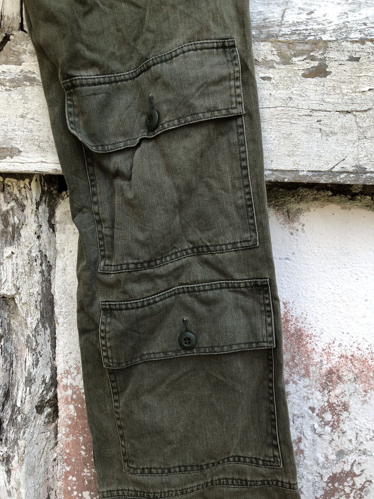 Japanese Brand - Unique Design Clutch Climax Control Back Cargo Pocket Pant - 5