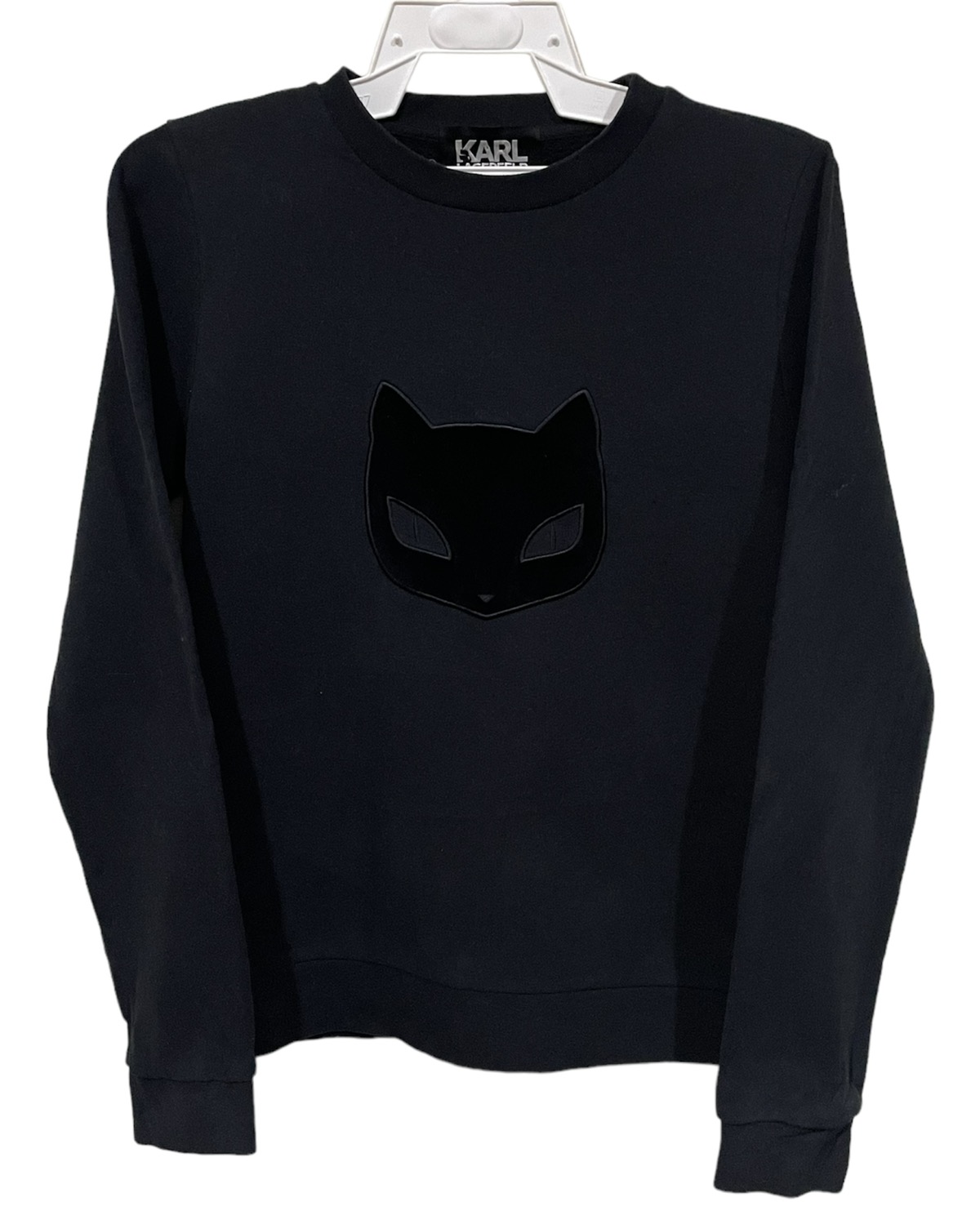 Karl Lagerfeld - Rare💥 Karl Lagerfeld Velvet 🐈‍⬛ Cat Unisex Sweater - 12