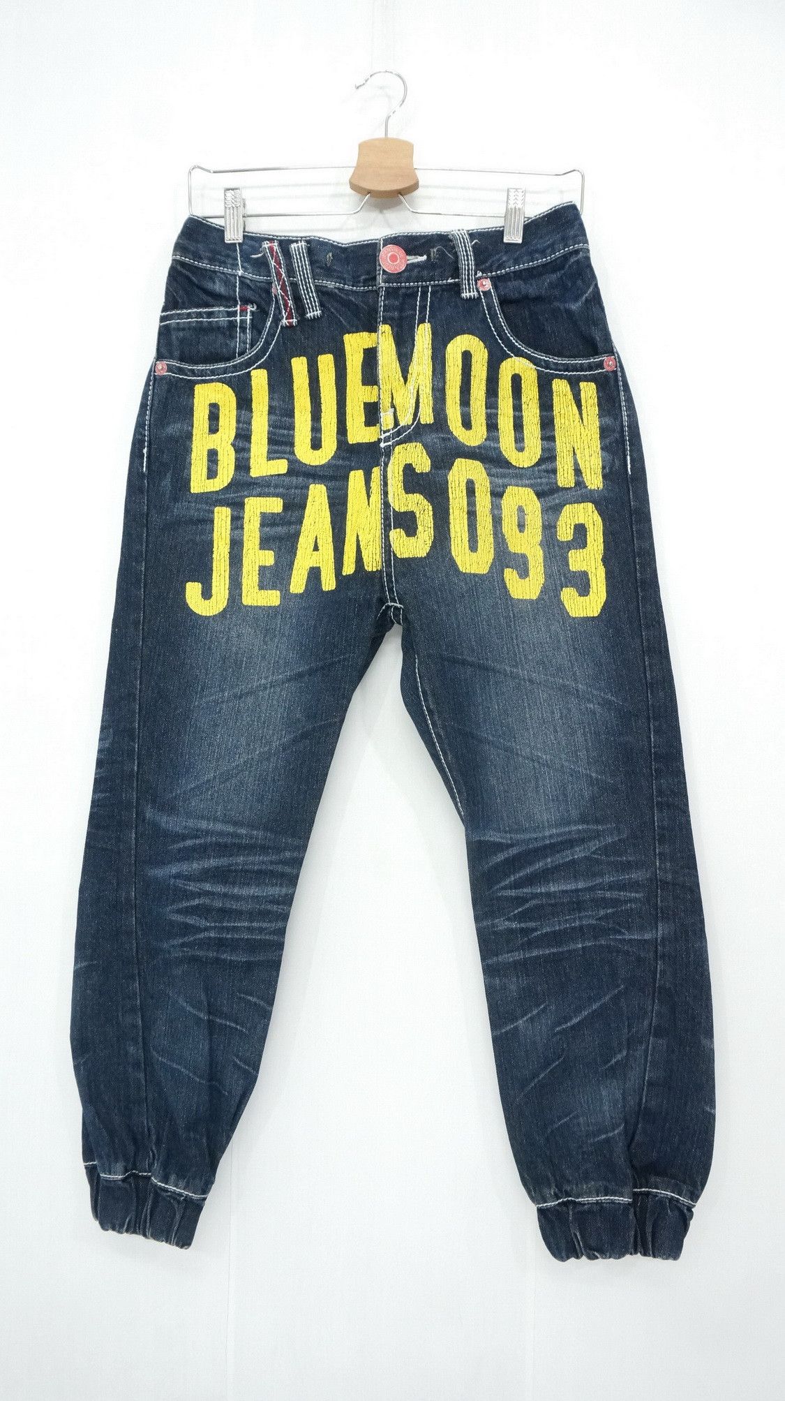 Blue Moon Vintage Department Printed Spellout Joggers Jeans - 2