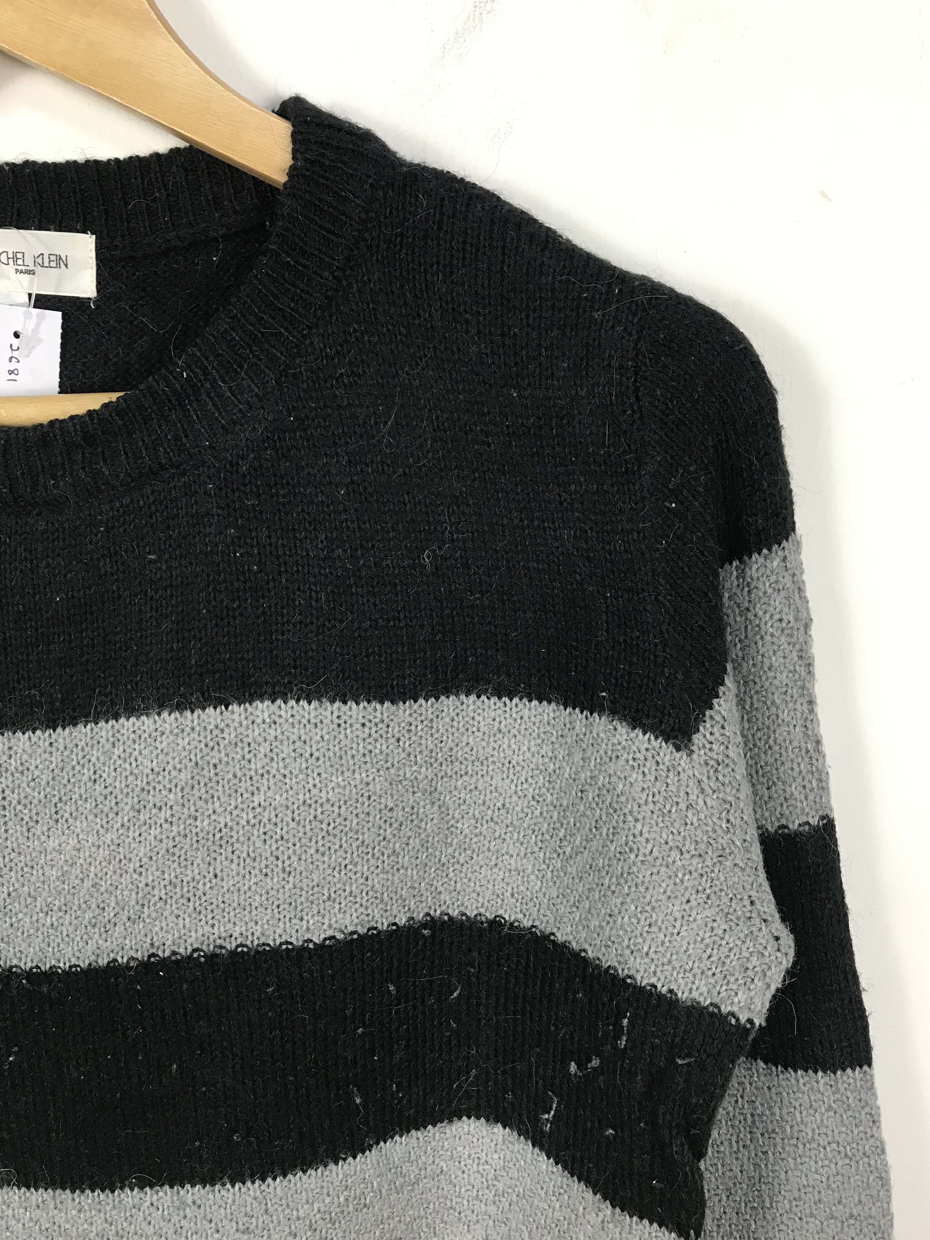 Michel Klein - Michel Klein Grunge Kurt Cobain Stripe Knitwear #2681 - 3