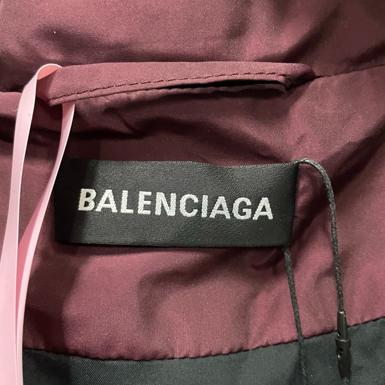 Balenciaga C Puffer Jacket in Burgandy - 3