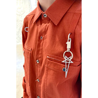 Rick Owens *NEW* PENTAGRAM PENDANT / KEY CHAIN SILVER
