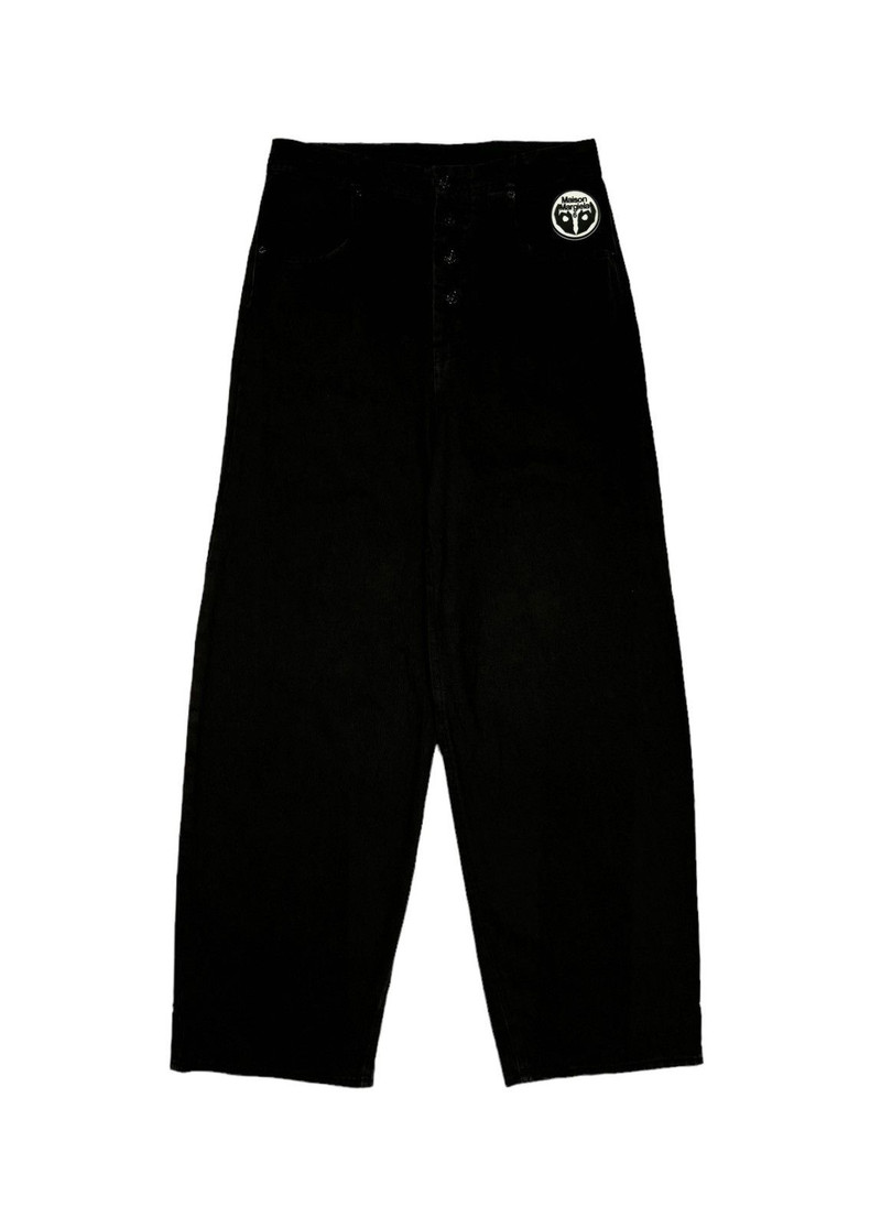 MM6 Maison Margiela Black Wide Leg Jeans - 1