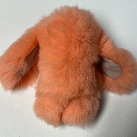Faux Fur Coral Bunny Bag Charm - 3