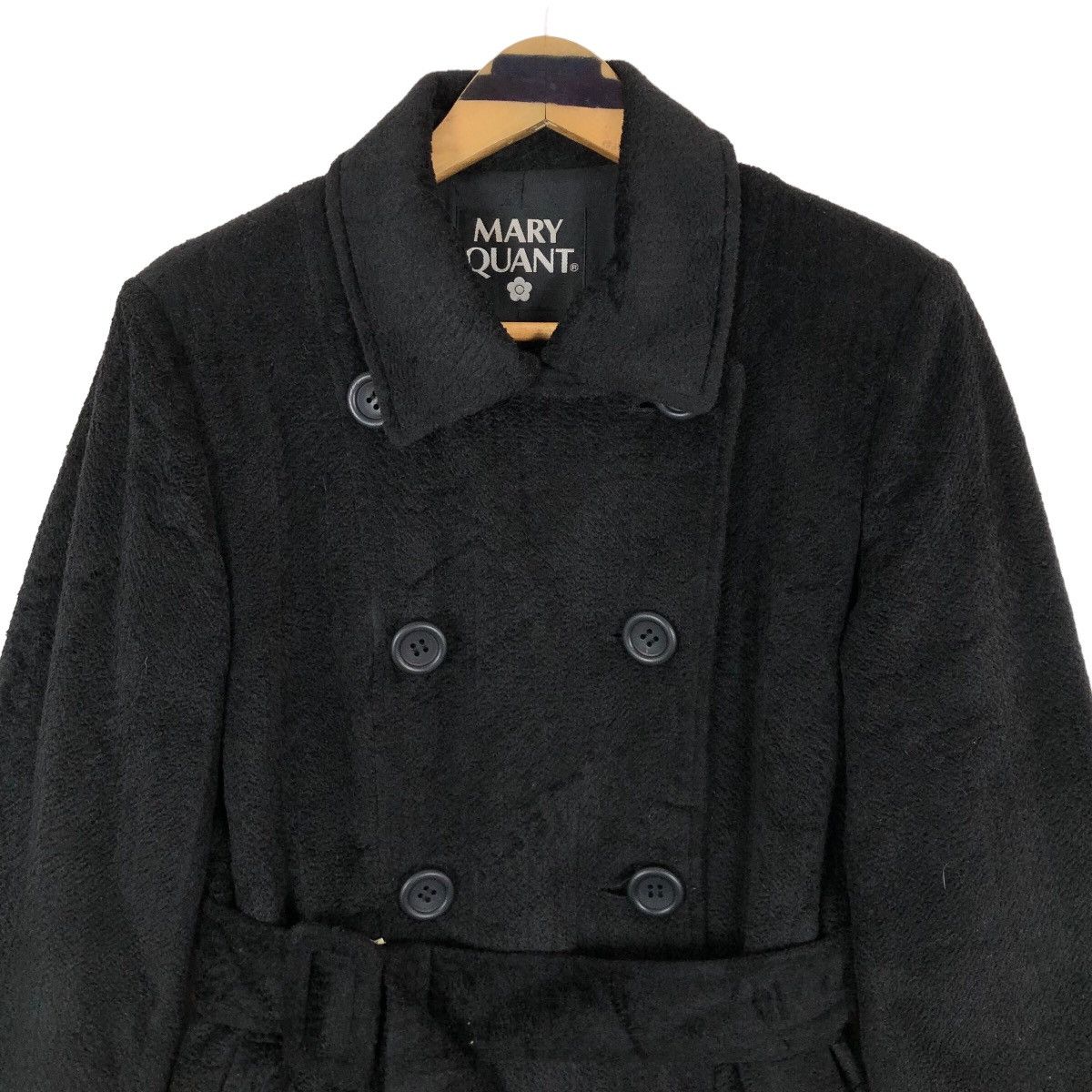 Vintage 90s Mary Quant Wool Trench Coat - 13