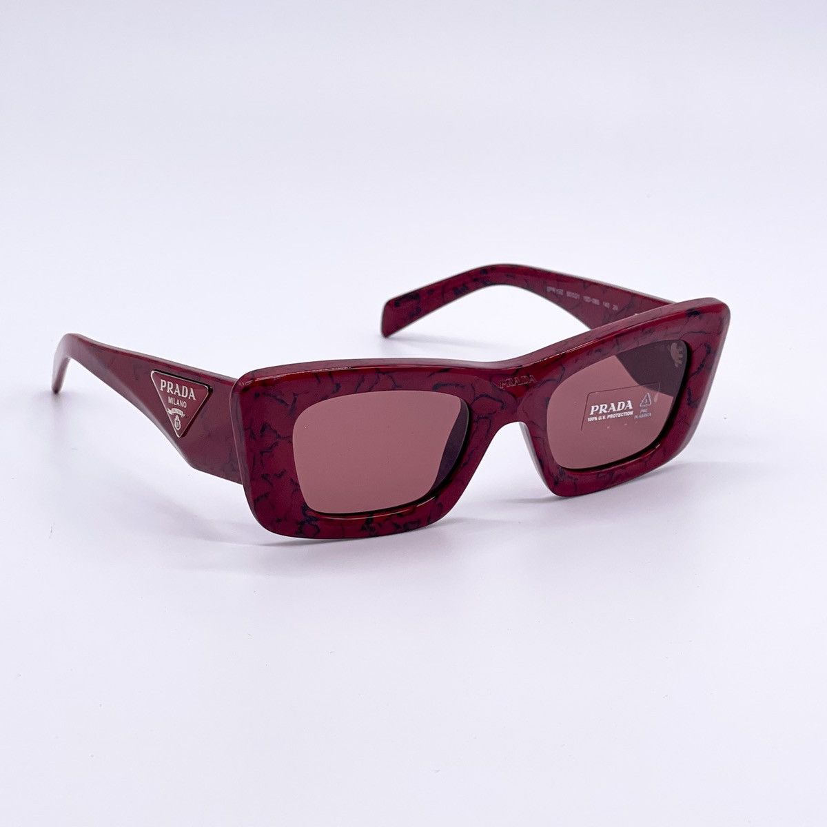 NEW PRADA PR13ZS 15D08S CAT EYE SUNGLASSES PR13ZSF RED - 10