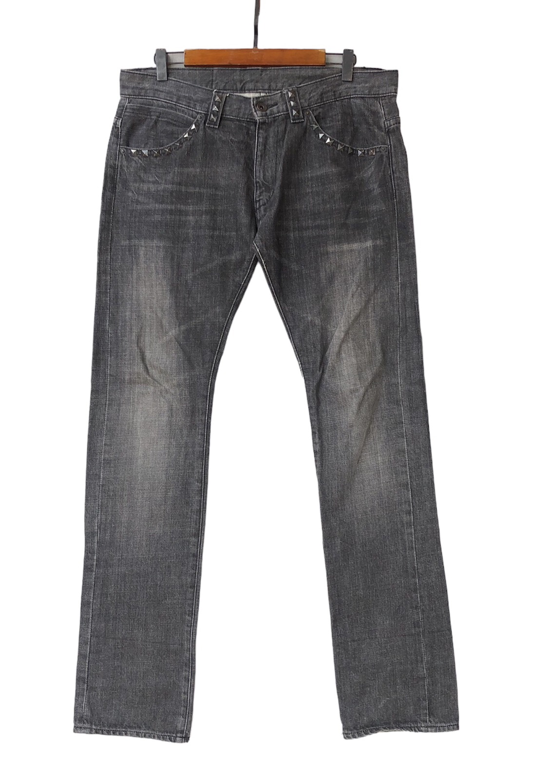 Beams Punk Style Low Rise Denim Jeans - 2