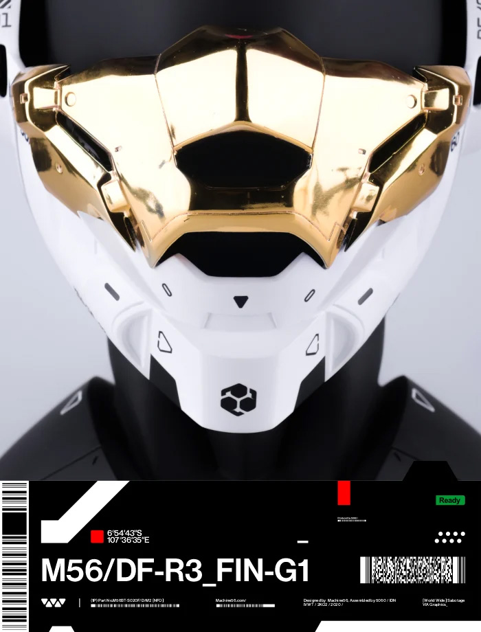 MACHINE56™ M56®DF-R3_FIN-G1 DEMON PLATE 'WHITE/GOLD' ./©2021_ ブラック・デス・ランナー - 5