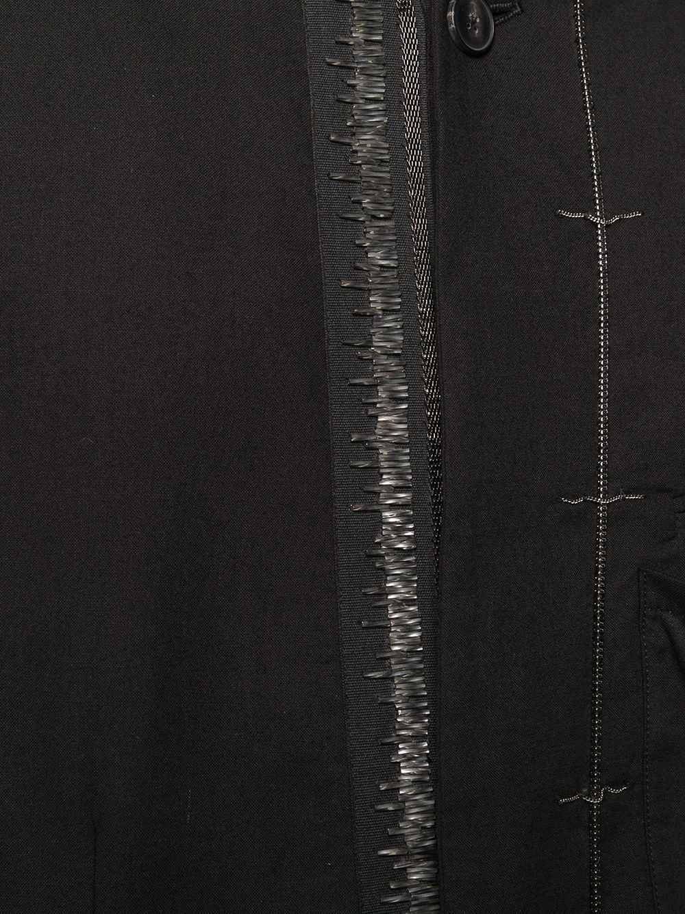 Haider Ackermann Black Cotton Metal-Embellished Jacket - 13