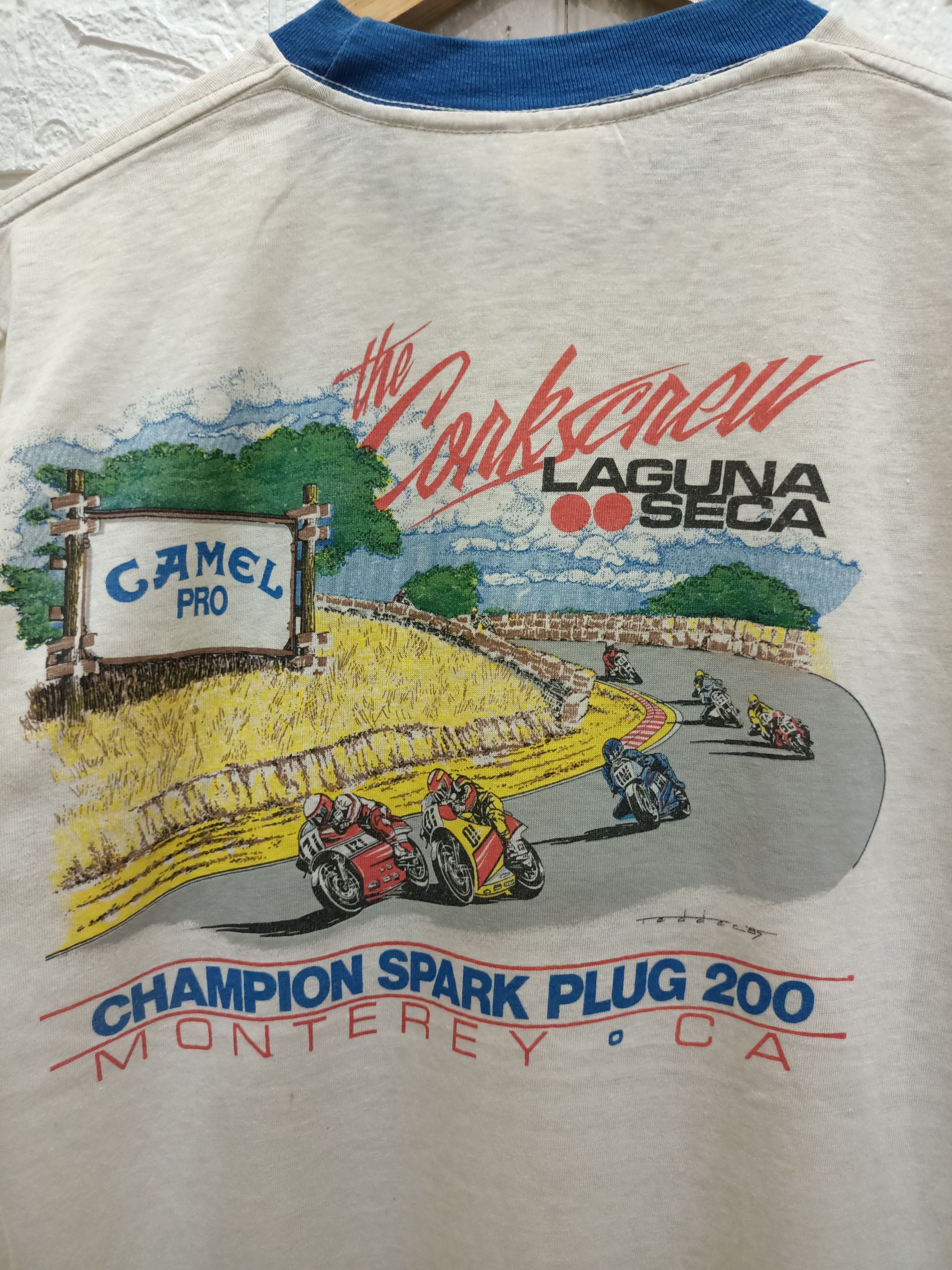Rare Vintage 1985 Laguna Seca The Corkscrew California Tees - 10