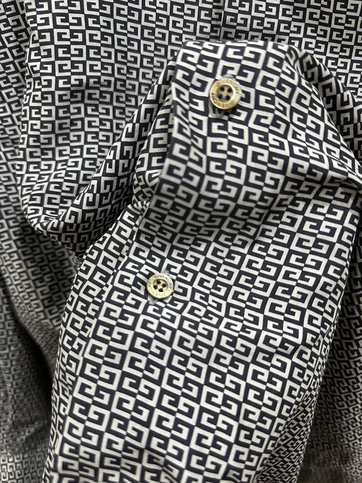 Givenchy Made in Italy Monogram Silk Button Shirt - 5