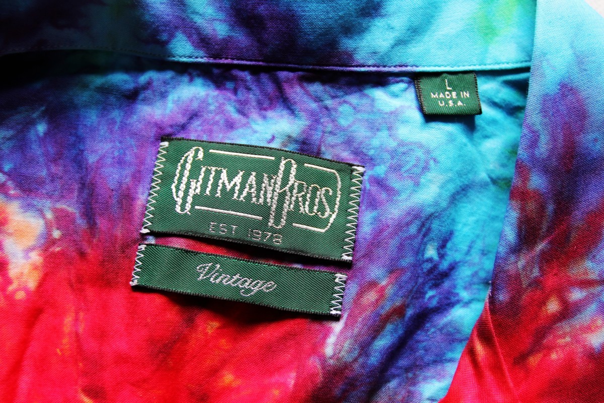 Gitman Bros. Vintage - BNWT SS19 GITMAN BROS. VINTAGE TIE-DYE CAMP SHIRT L - 10