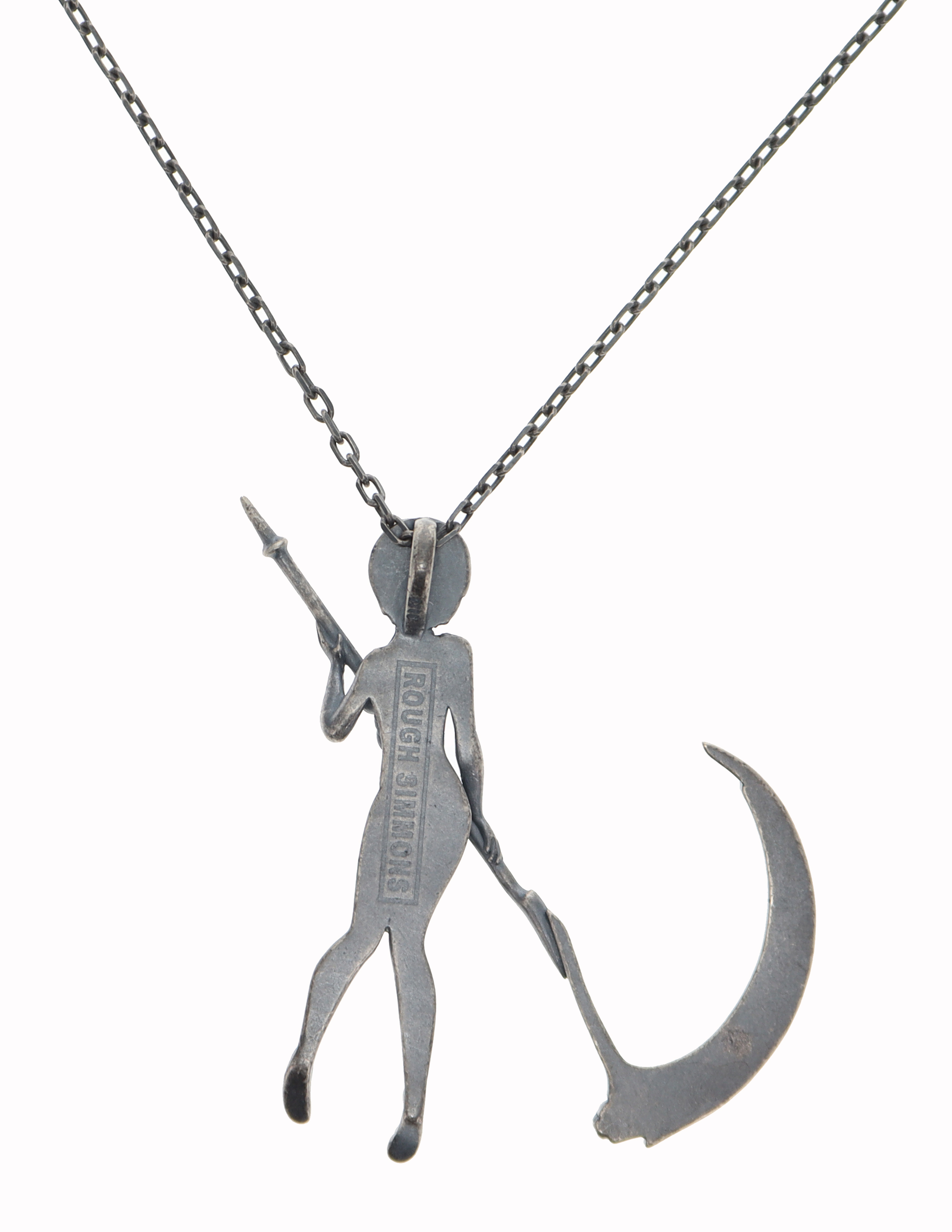 Rough Simmons Evangelion Silver Scythe Necklace - 2