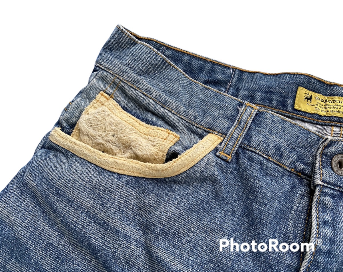 sasquatchfabrix jeans denim old cotton pants - 5
