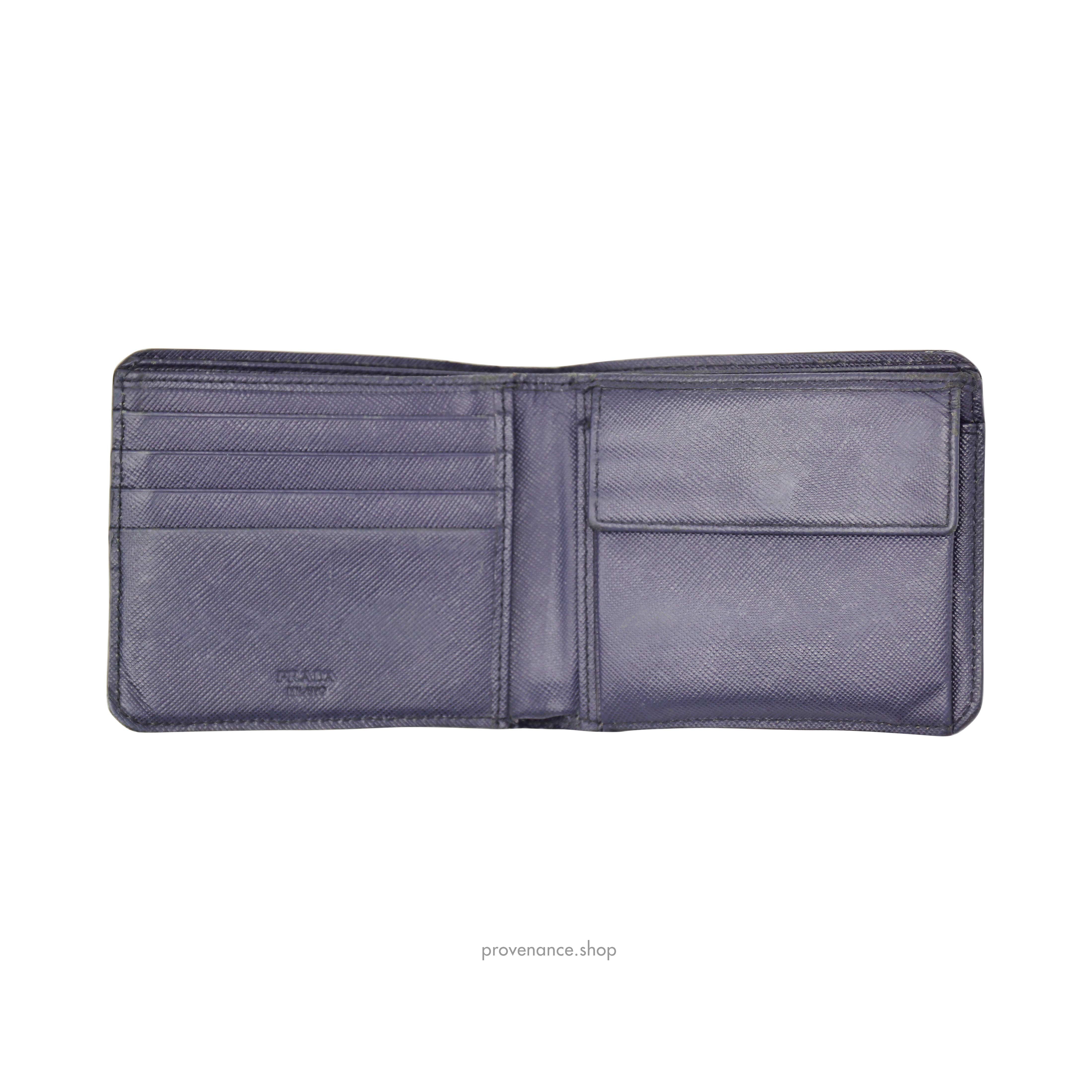 Prada Bifold Wallet - Navy Saffiano Leather - 5
