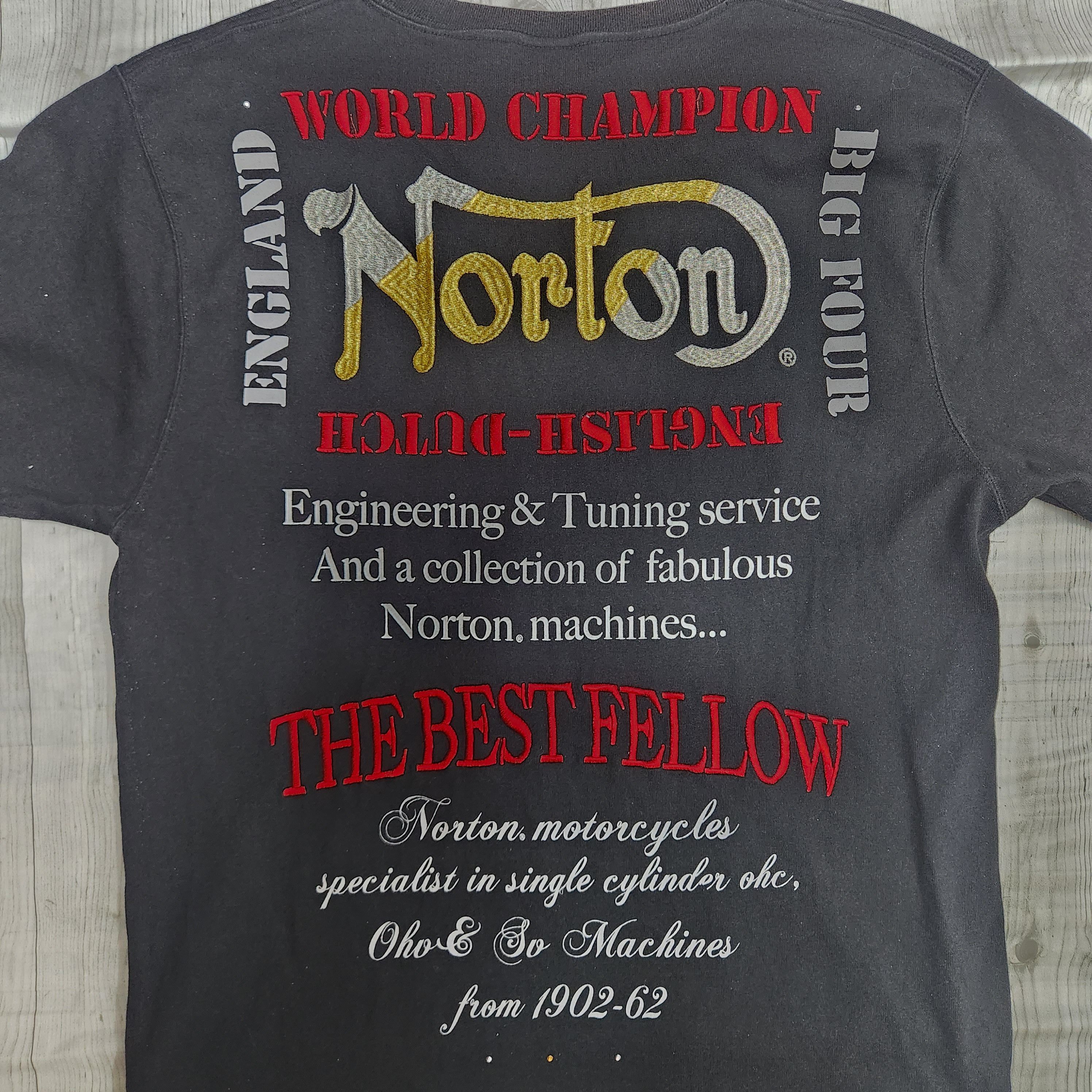 Racing - Vintage Norton Bling Bling Big Logo TShirt - 15