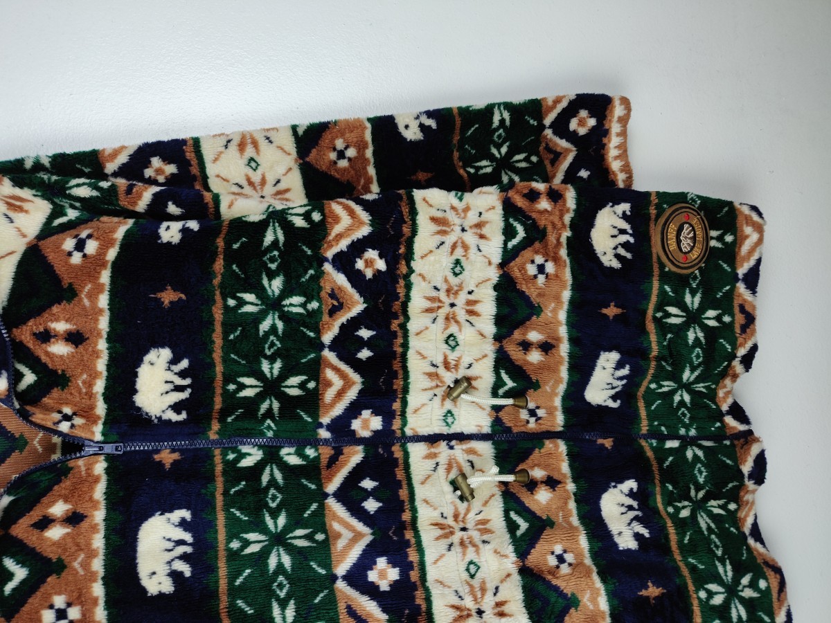Canadian Sweater - Final Drop! Vintage Canadian Polar Bear Fleece Jacket - 5