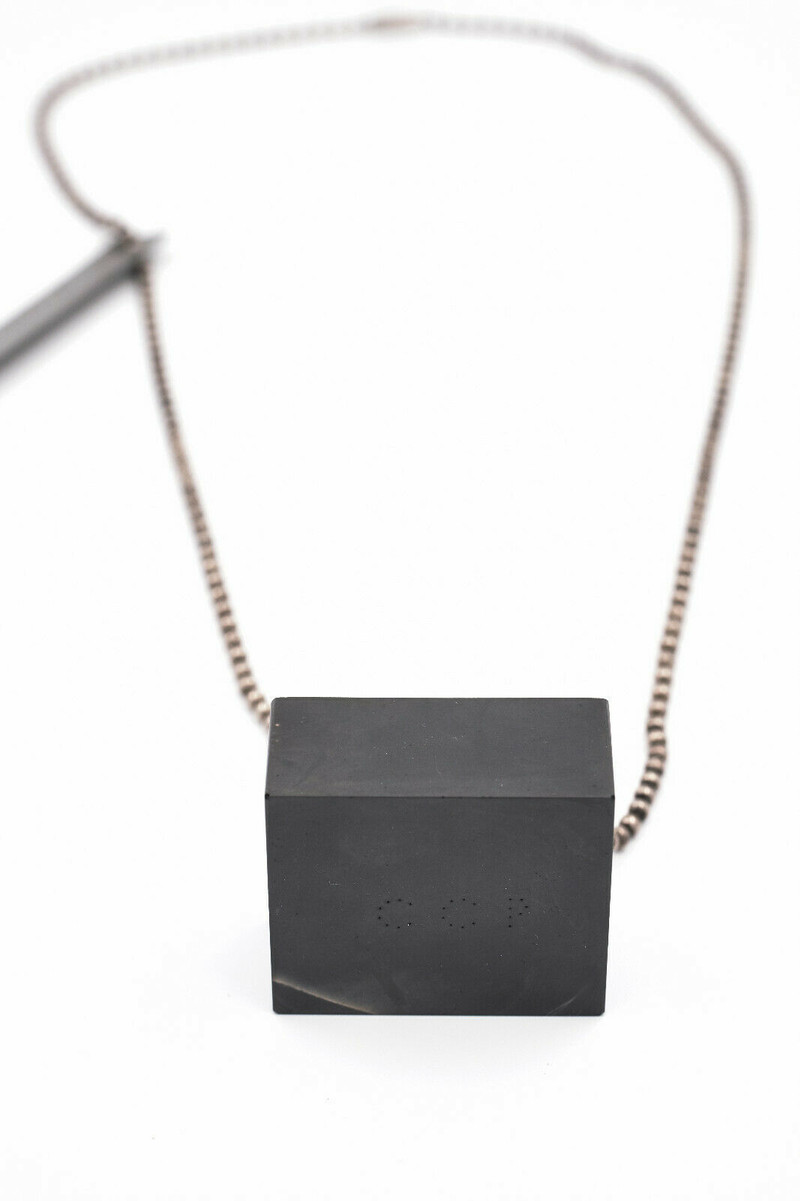 Brand New Carol Christian Poell Rare Blockchain Silver Logo Necklace - 1