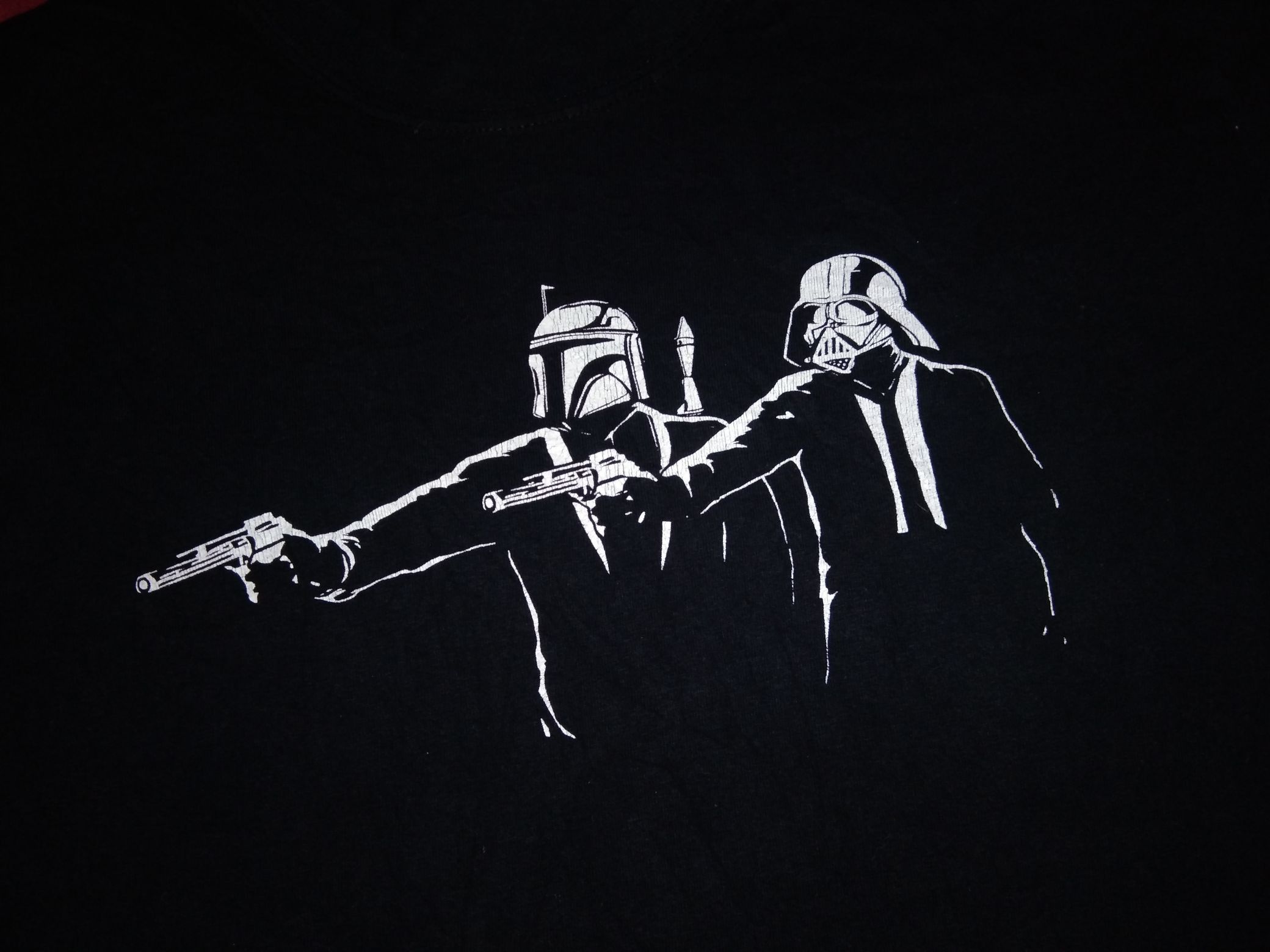 Vintage - VTG Y2K 2000s Pulp Fiction x Star Wars tshirt parody movie - 1