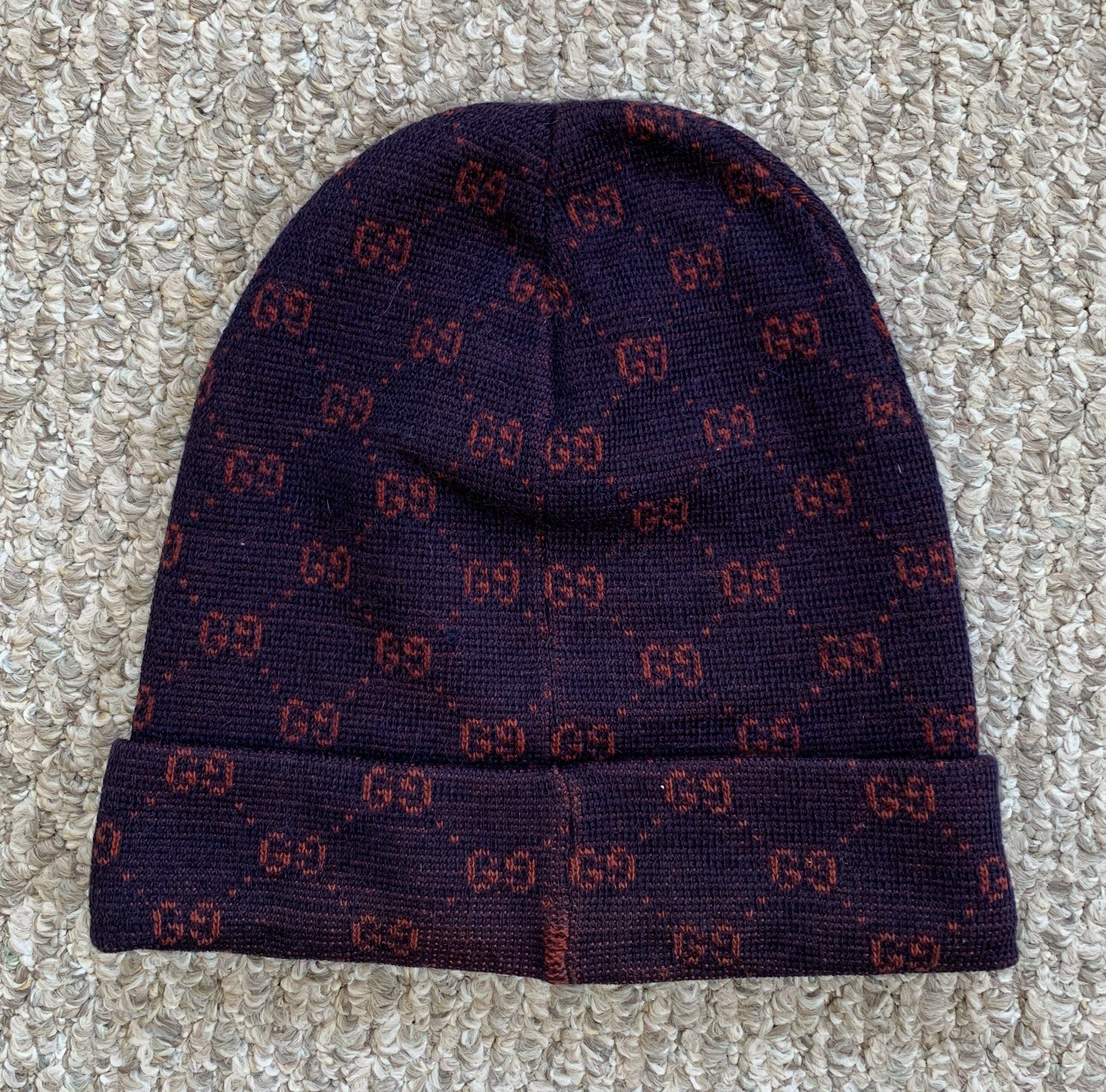 Vintage Gucci Monogram Beanie Hat - 2