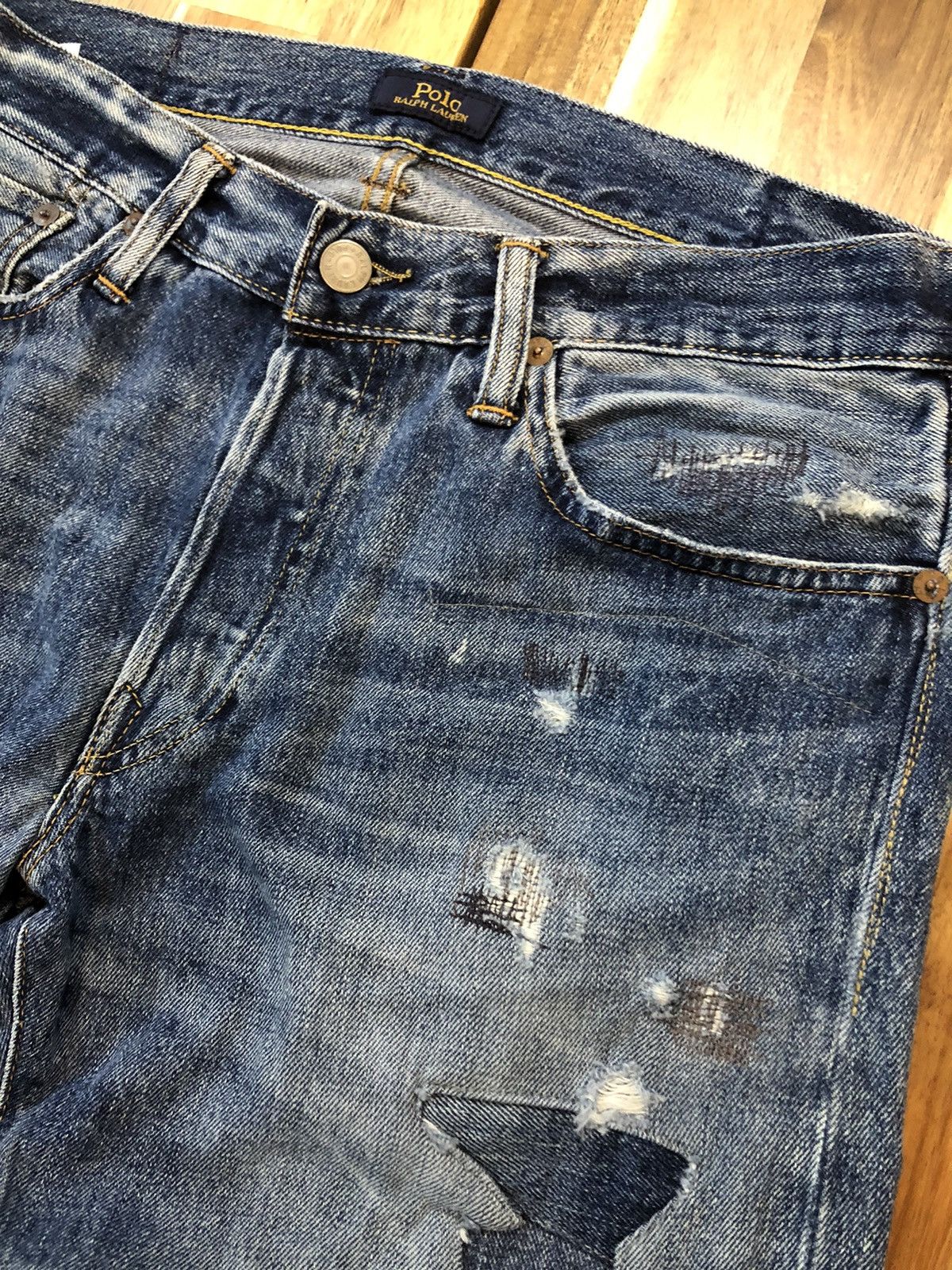 Polo Ralph Lauren Distressed Design Denim Jeans - 7