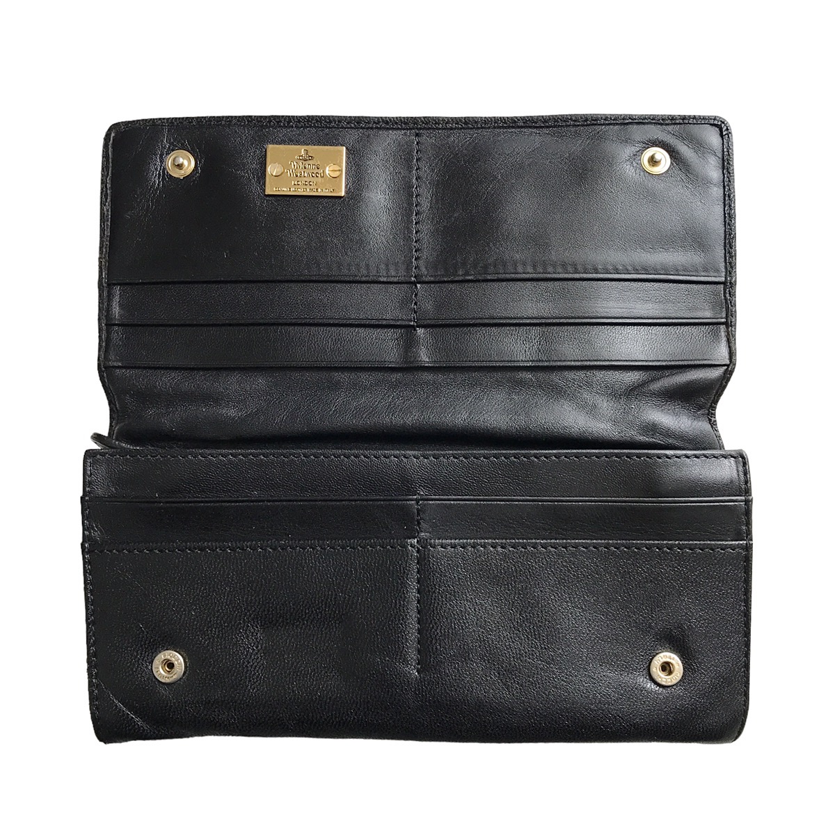 Vivienne Westwood Vintage Logo Genuine Leather Long Wallet - 5