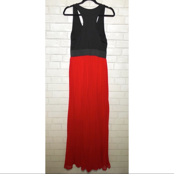 Charming Charlie - Red Pleated Racerback Maxi Dress - 6