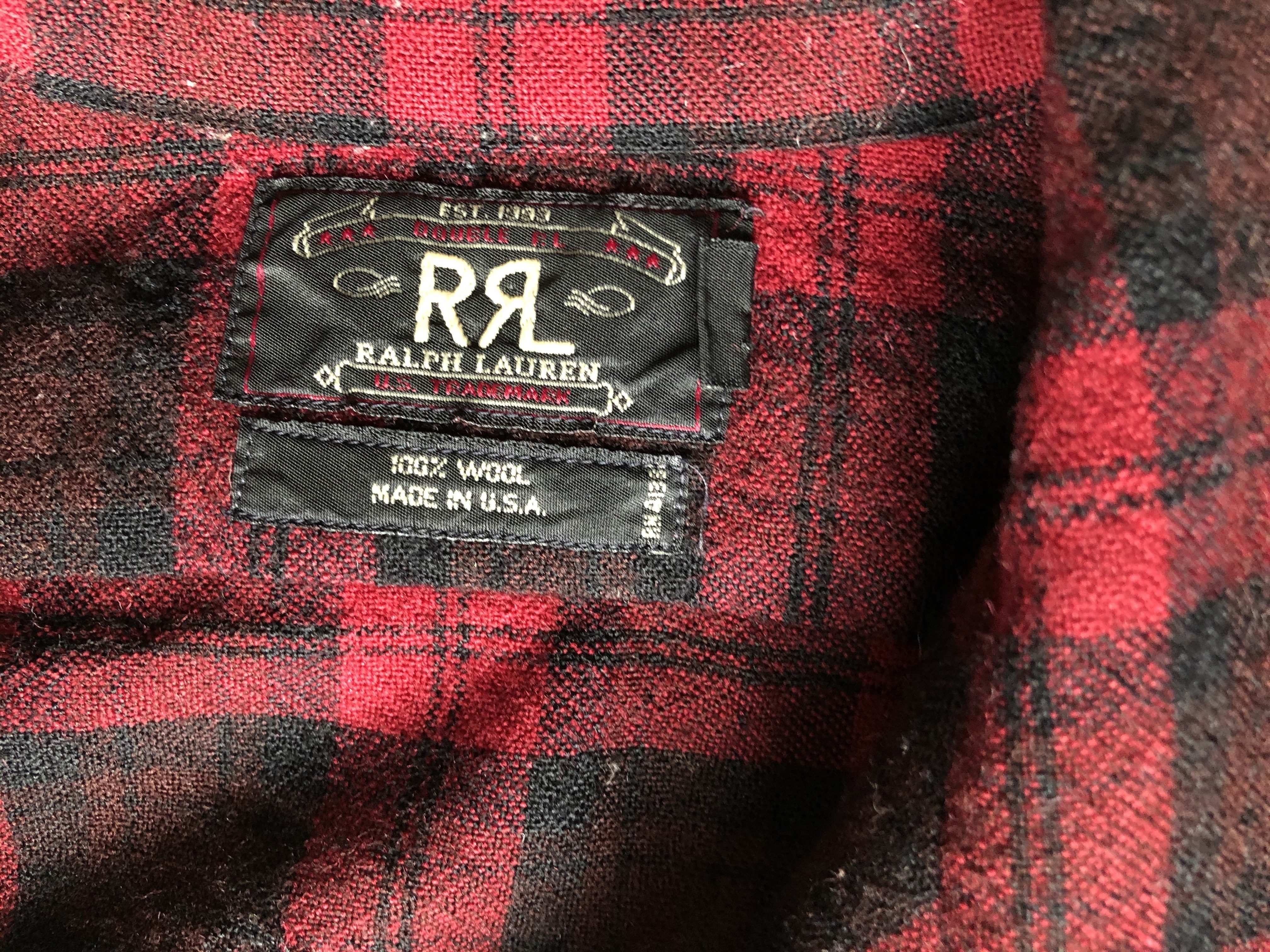 Rr Ralph Lauren - RRL 100% Wool Classic Plaid - made in USA - 3